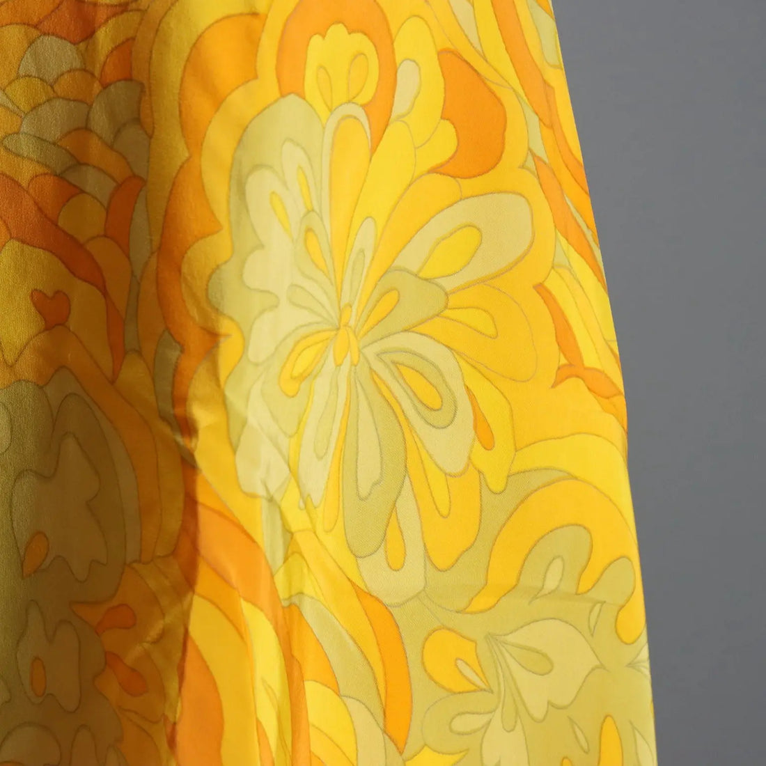 Vintage Dress Geometric Patterned Silk UK Size 12 1960s