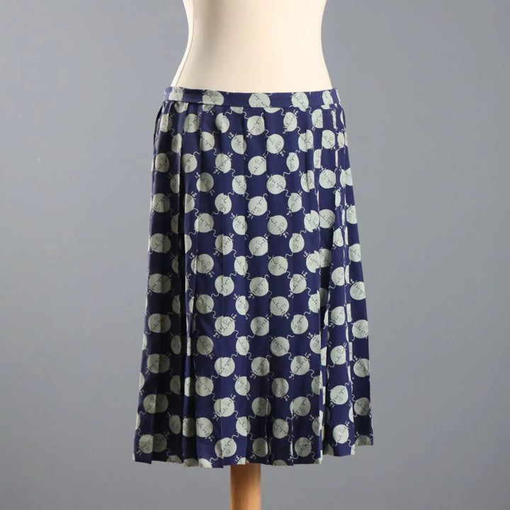 Mila Schön Vintage Skirt UK Size 14 Silk Italy 1980s