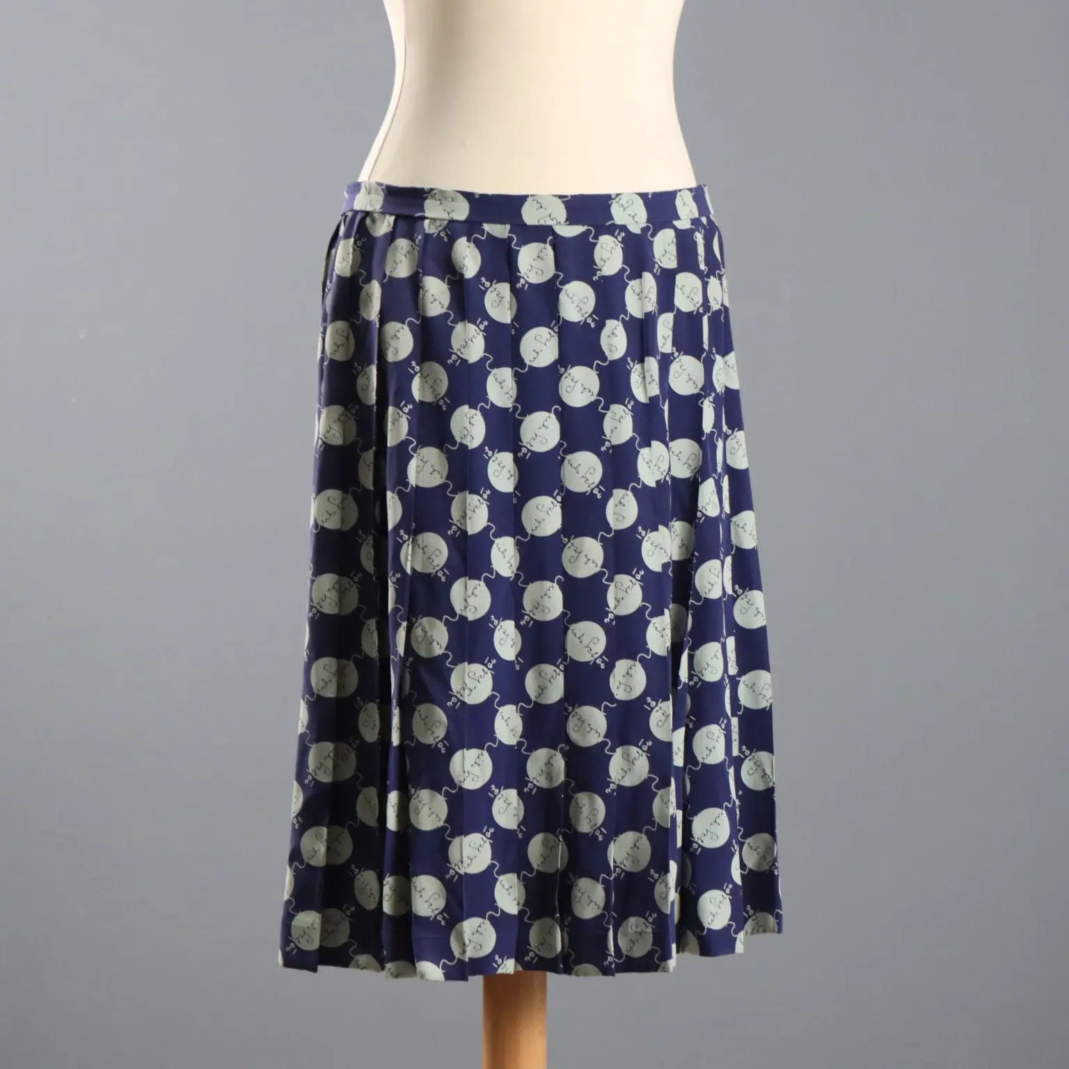 Mila Schön Vintage Skirt UK Size 14 Silk Italy 1980s