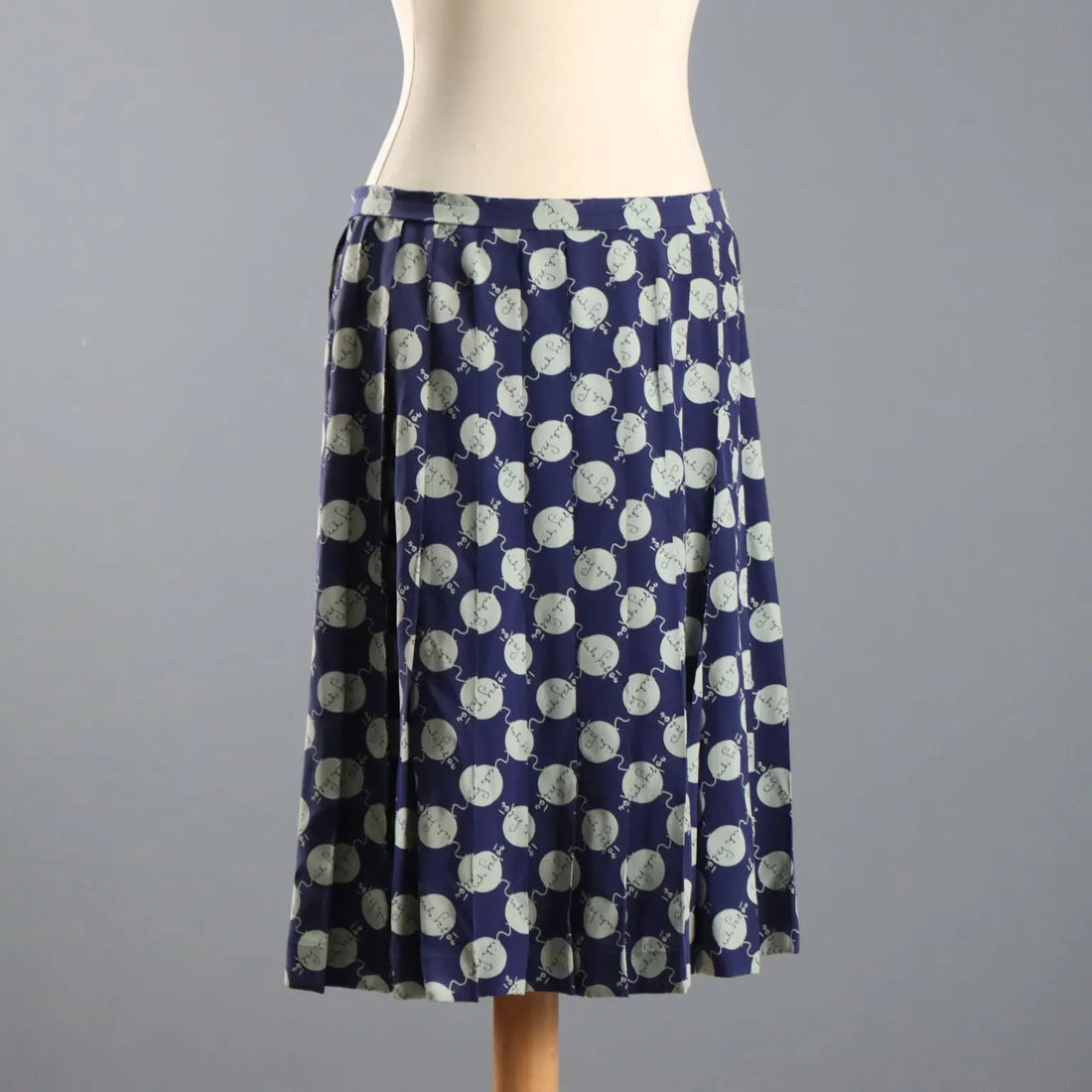 Mila Schön Vintage Skirt UK Size 14 Silk Italy 1980s