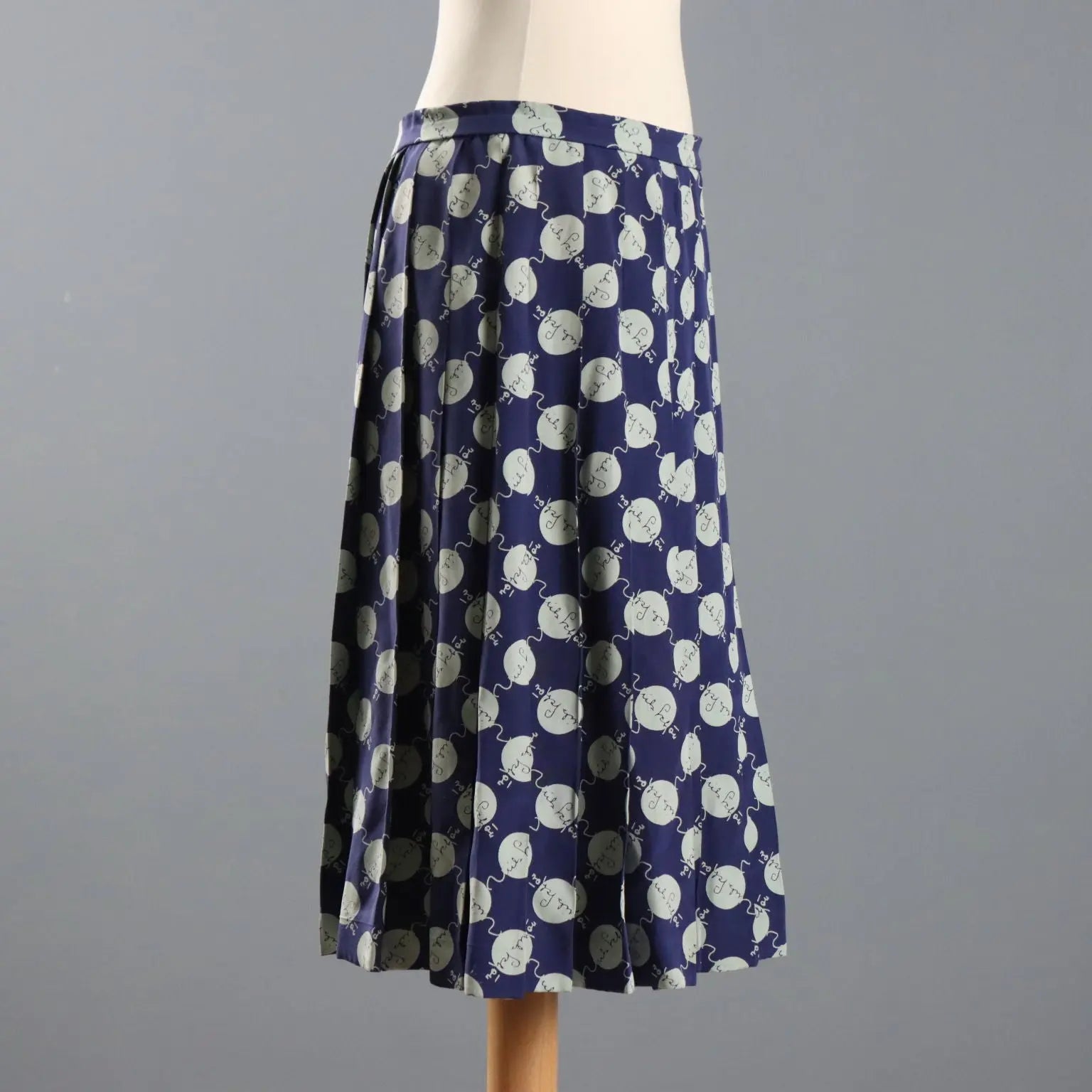 Mila Schön Vintage Skirt UK Size 14 Silk Italy 1980s