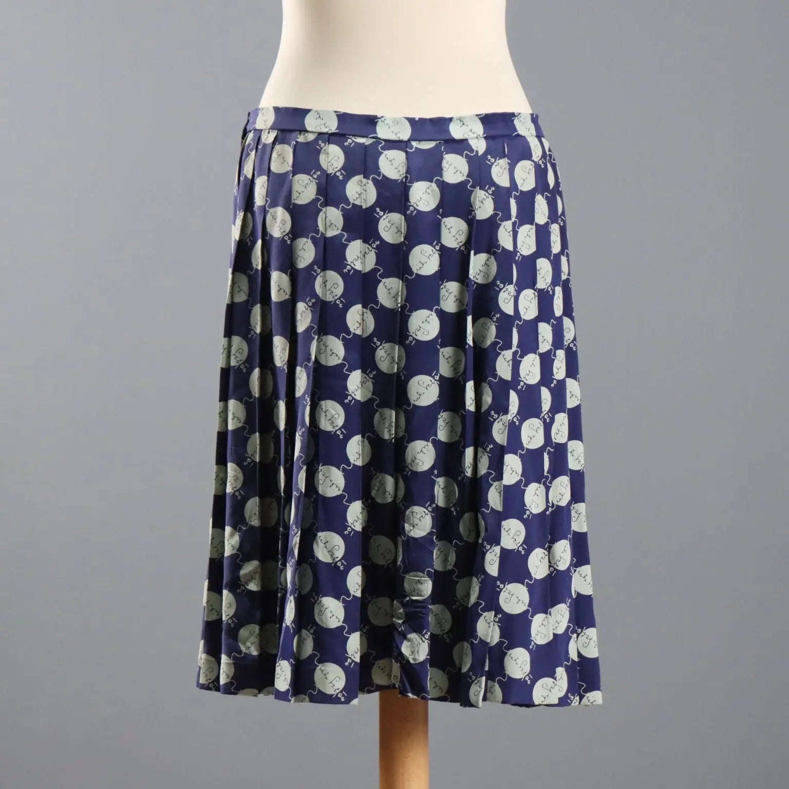 Mila Schön Vintage Skirt UK Size 14 Silk Italy 1980s