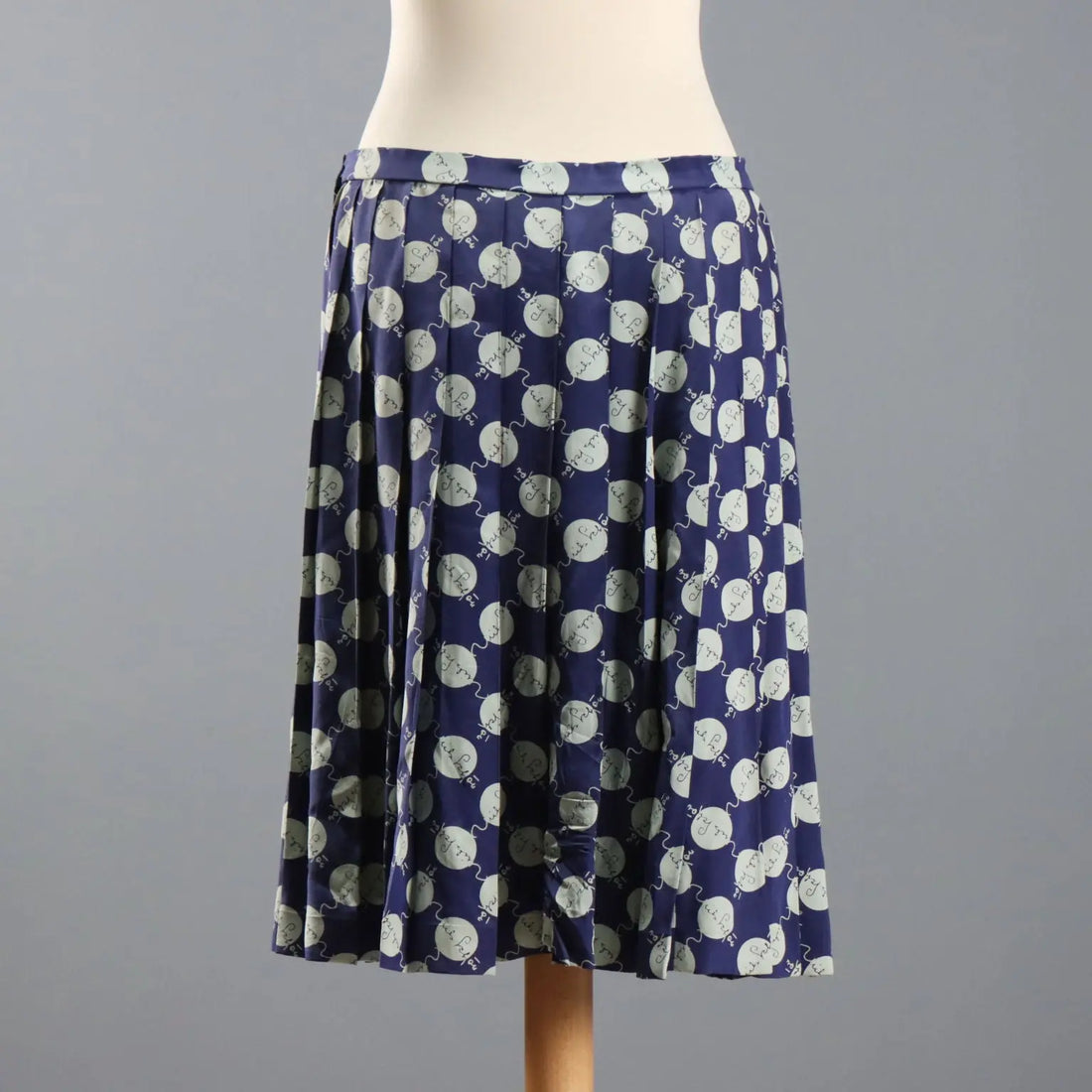 Mila Schön Vintage Skirt UK Size 14 Silk Italy 1980s