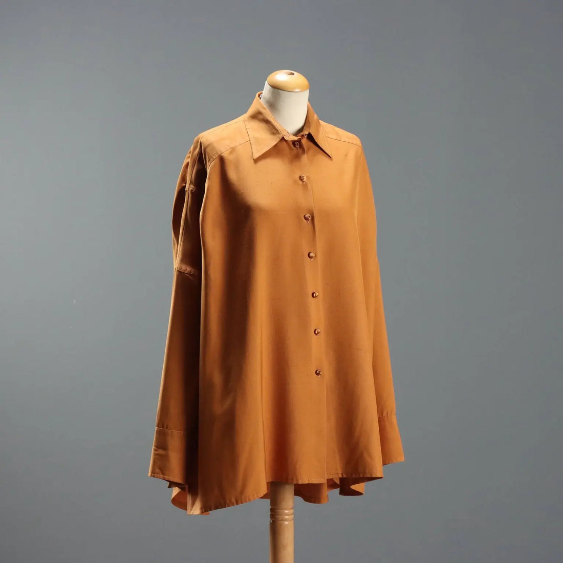 Vintage Ferré Shirt Coloured Silk UK Size 12/14 Italy 1980s-1990s