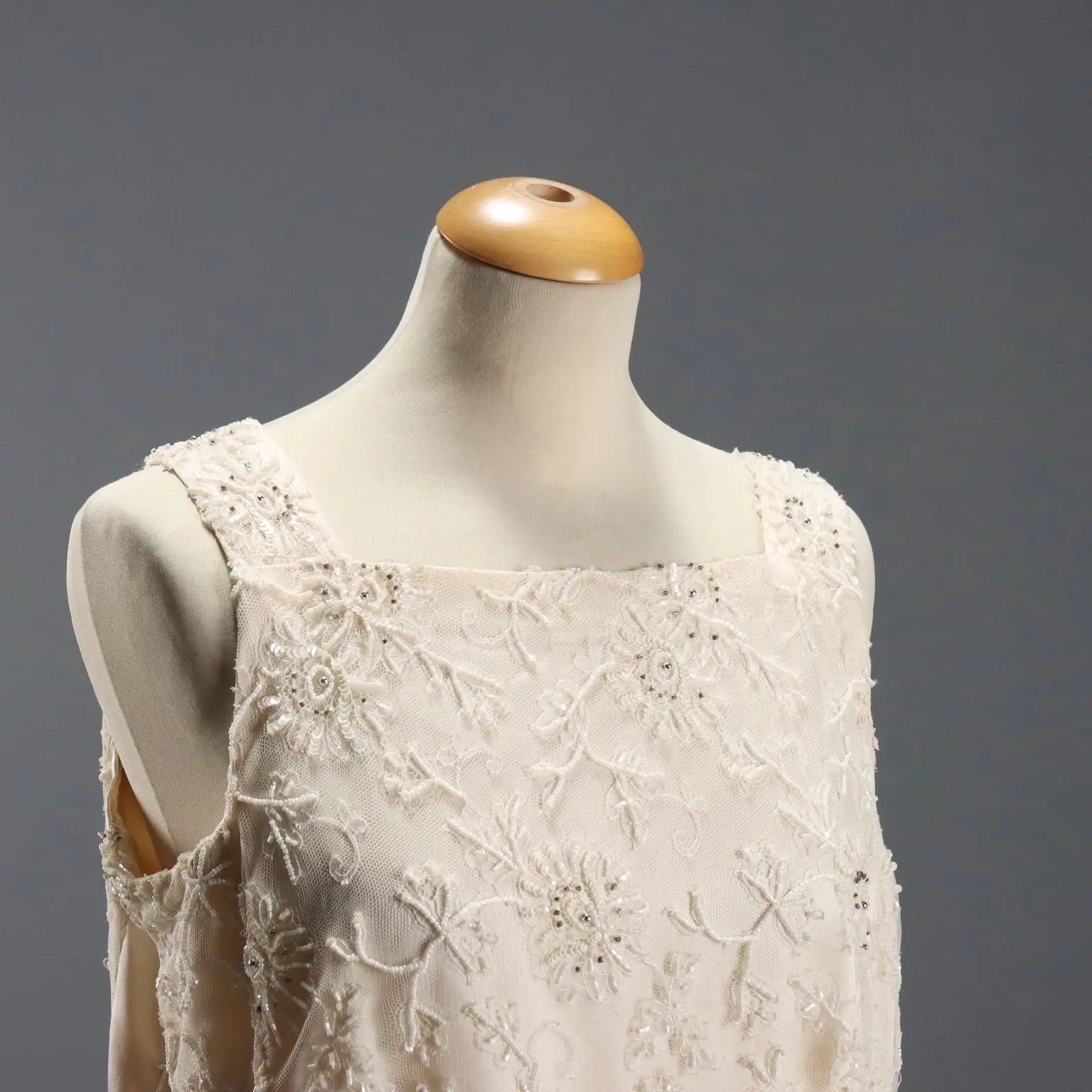 Vintage Silk Top with Embroideries UK Size 14 Italy 1960s-70s