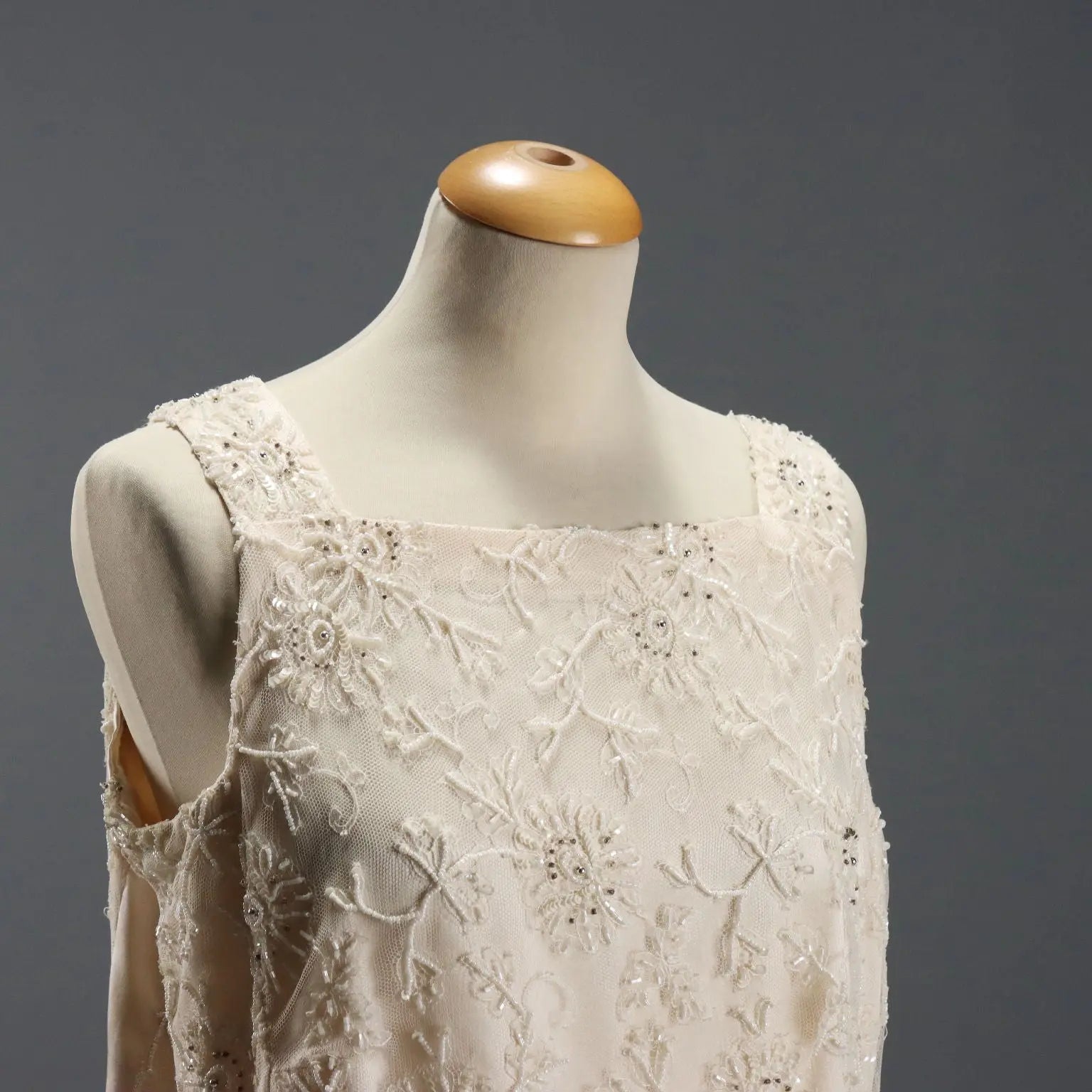 Vintage Silk Top with Embroideries UK Size 14 Italy 1960s-70s