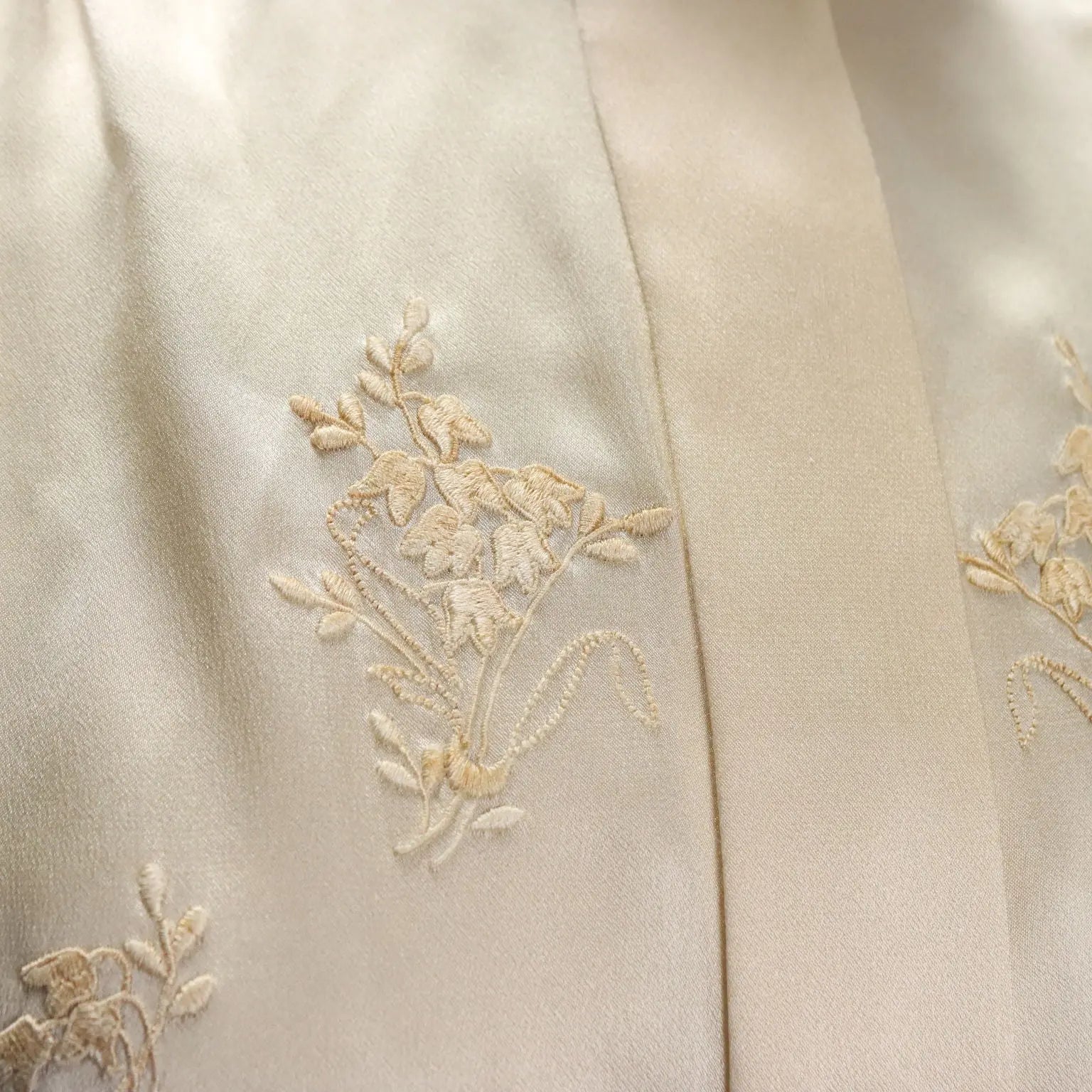 Vintage Silk Shirt with Embroideries and Buttons UK Size 14