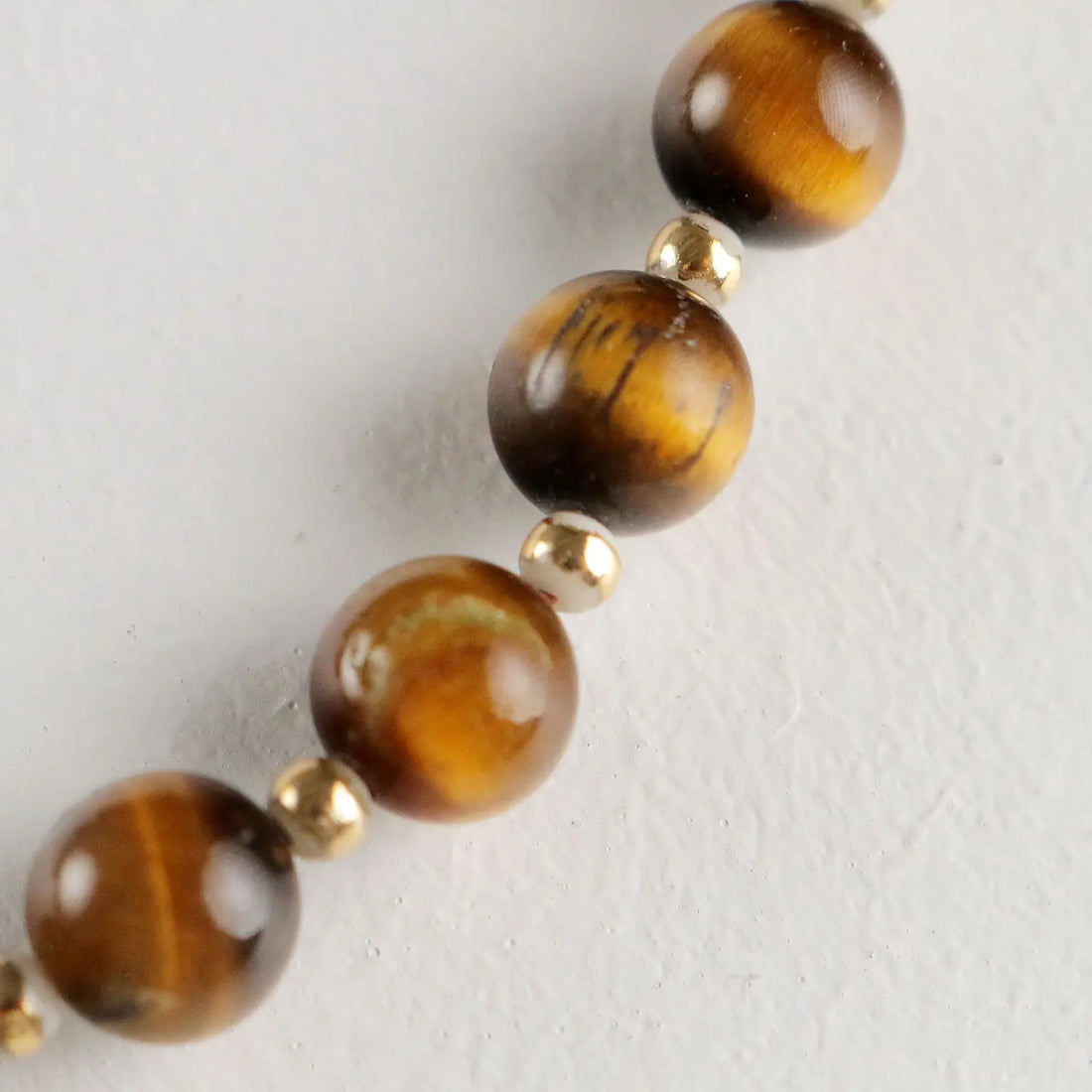 Cascio Vintage Bijoux Necklace Tiger Eye Stone Italy 1980s