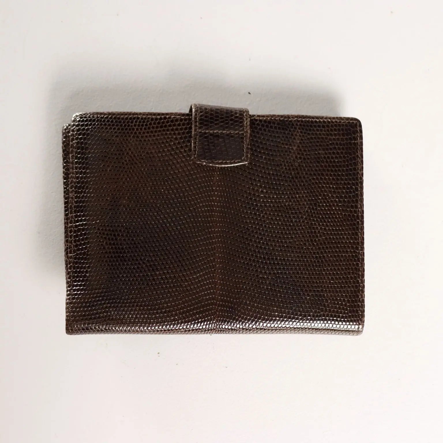 Vintage Gucci Wallet Leather Gilded Metal Italy 1970s