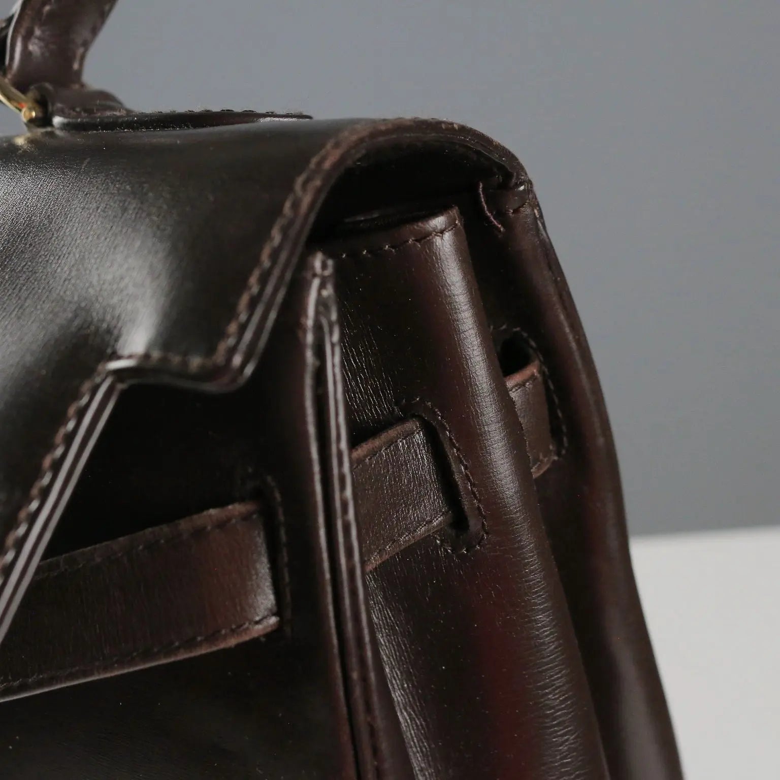 Pirovano Vintage Bag Leather Gilded Metal Italy 1960s