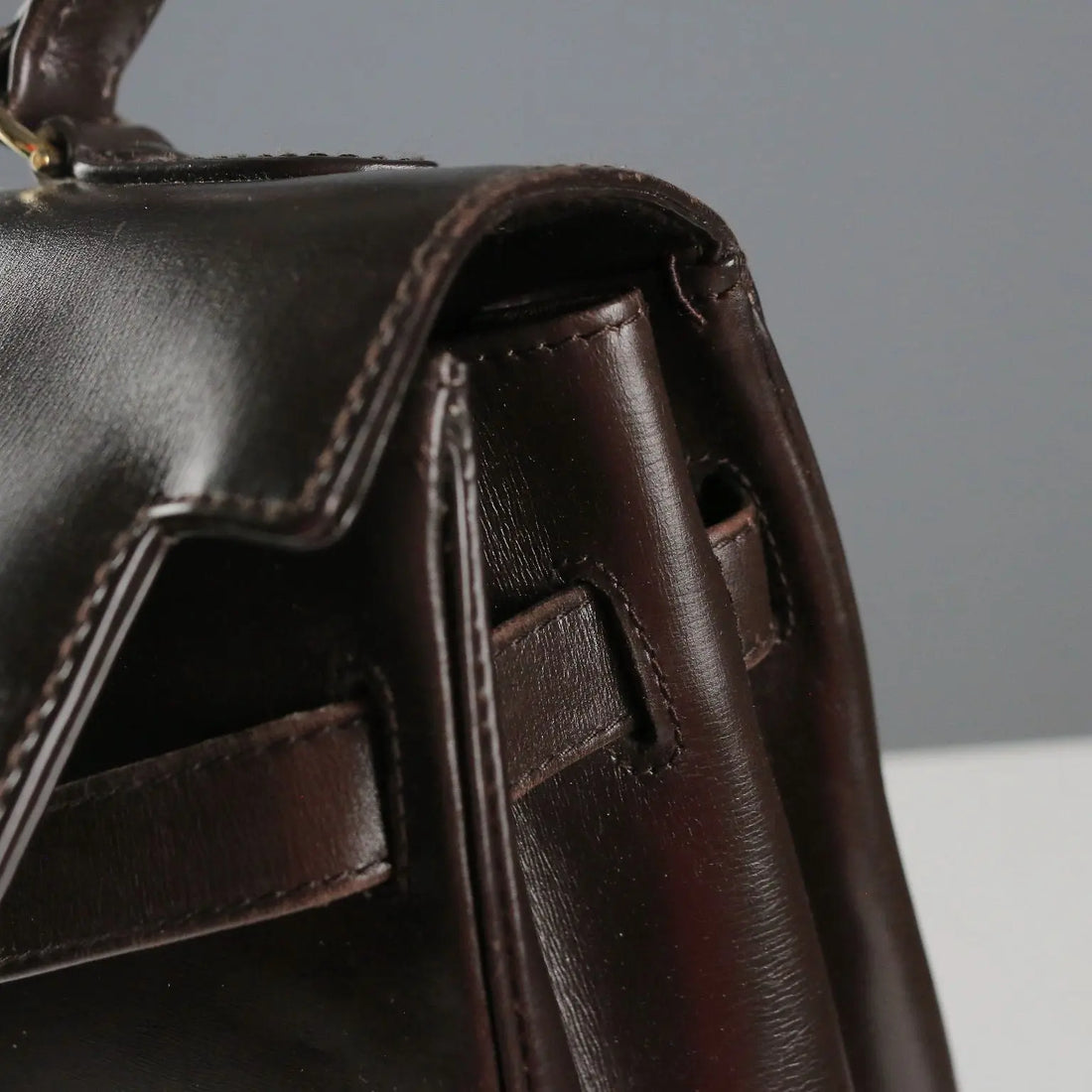 Pirovano Vintage Bag Leather Gilded Metal Italy 1960s