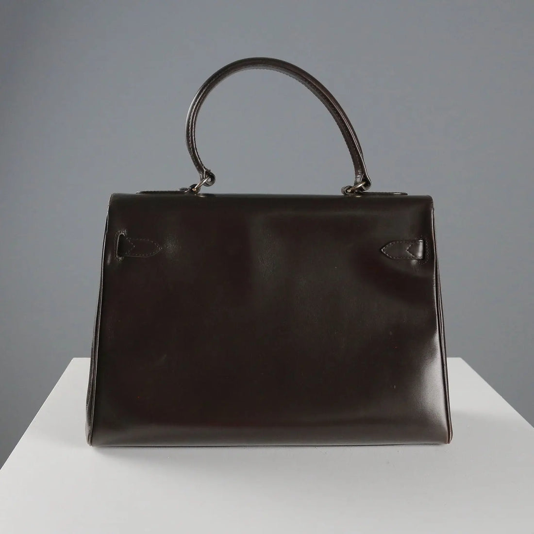 Pirovano Vintage Bag Leather Gilded Metal Italy 1960s