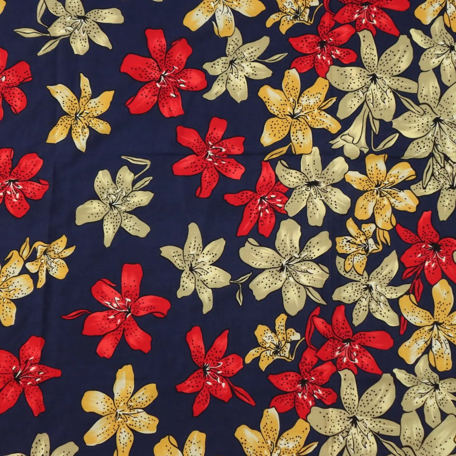 Mila Schön Maxi Vintage Scarf Cotton Flower Pattern 1970s-80s