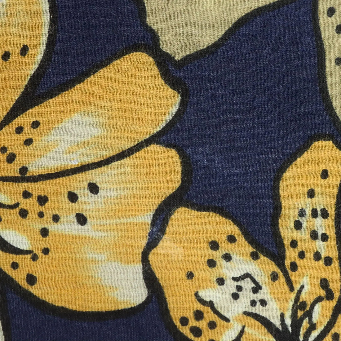 Mila Schön Maxi Vintage Scarf Cotton Flower Pattern 1970s-80s