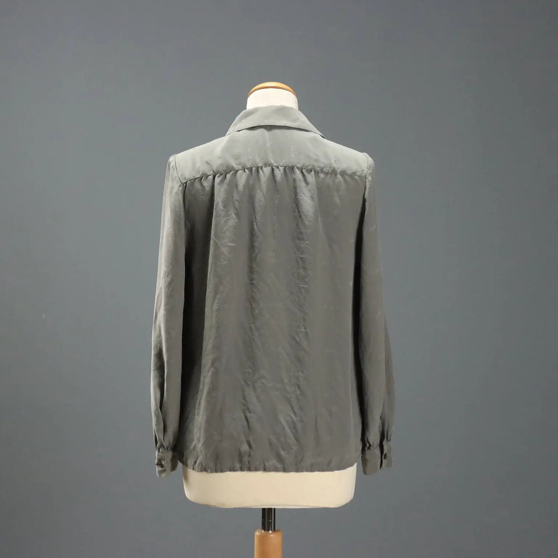 Ken Scott Vintage Shirt Monogram Silk UK Size 14 1990s