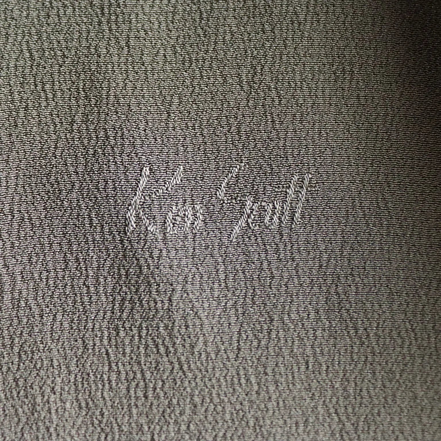 Ken Scott Vintage Shirt Monogram Silk UK Size 14 1990s