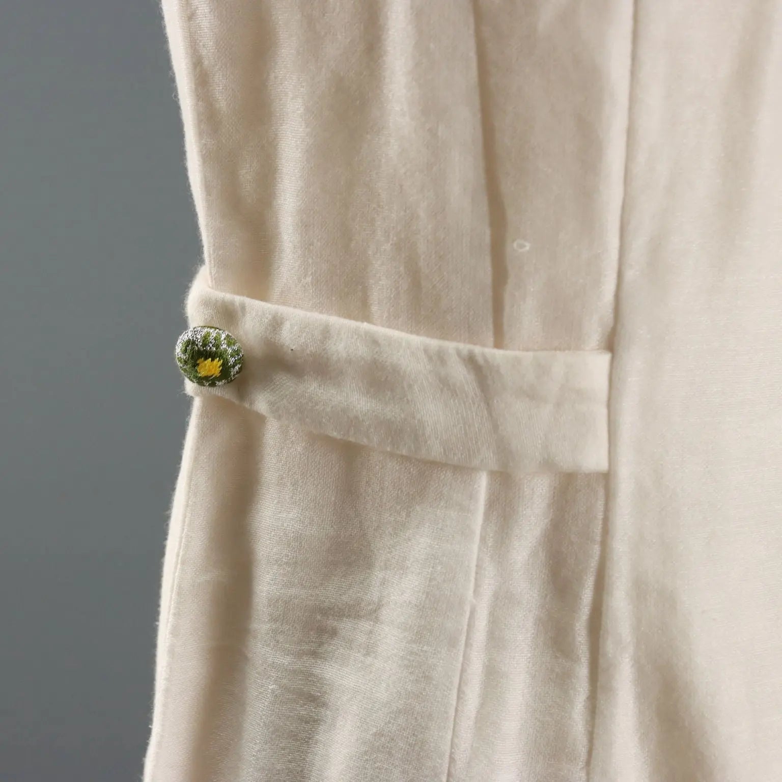 Vintage Dress Ethnic Style Linen UK Size 12 1960s-1970s