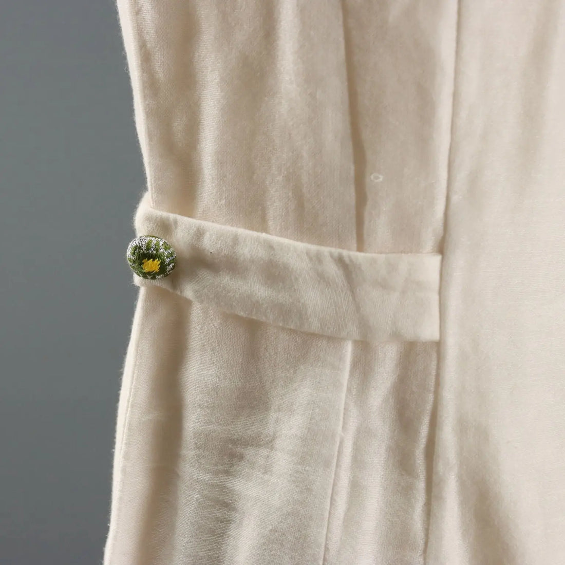 Vintage Dress Ethnic Style Linen UK Size 12 1960s-1970s