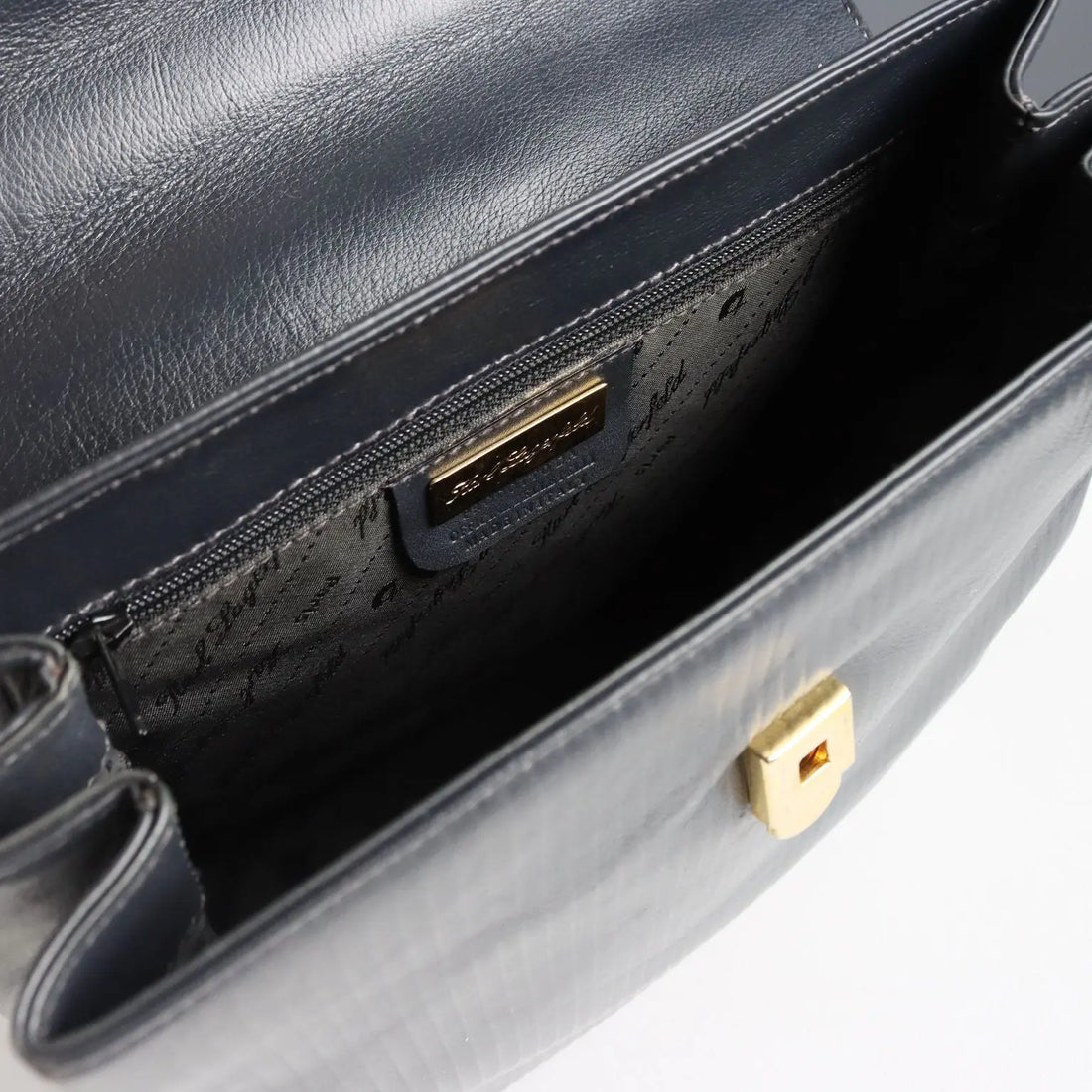Karl Lagerfeld Bag Leather Gilded Metal Canvas France 1980s-1990s