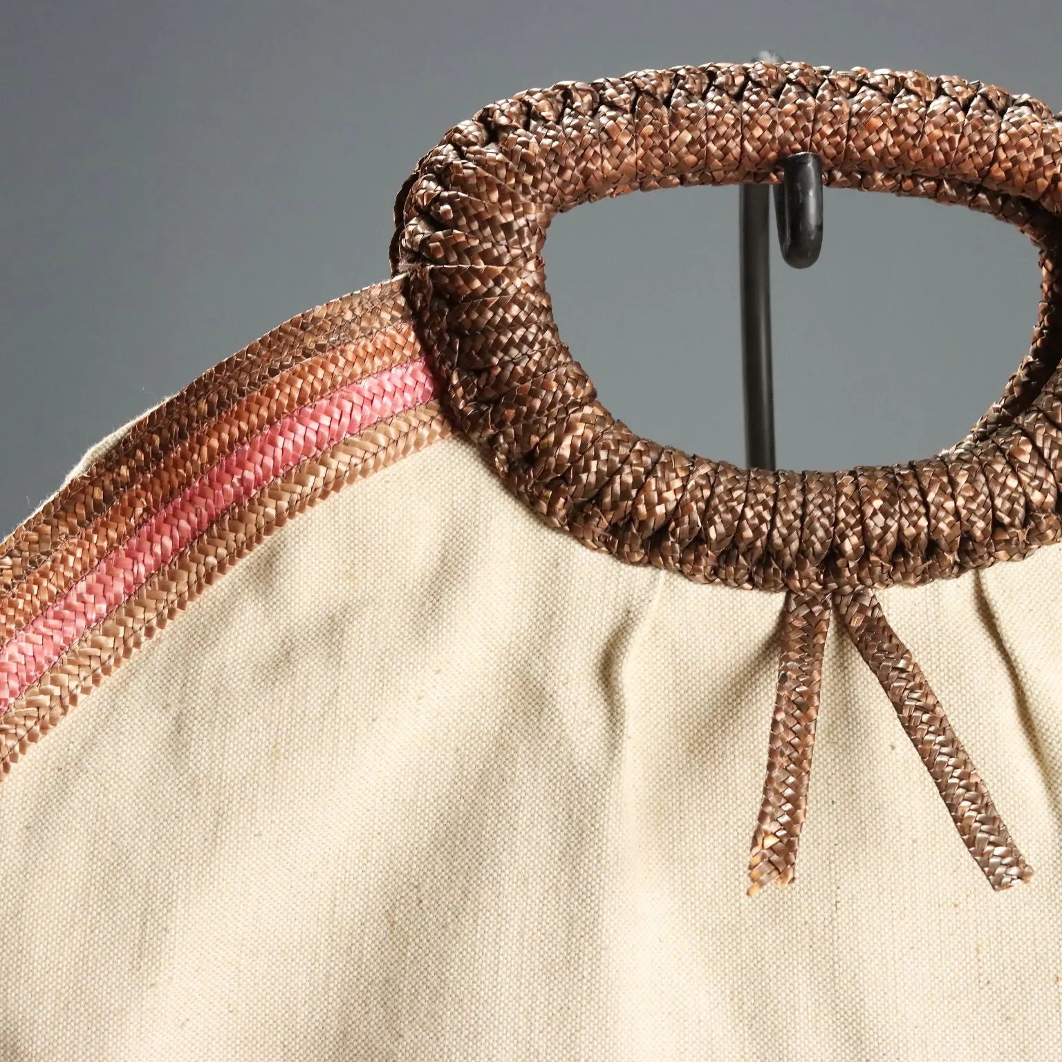 Hemp and Raffia Handbag 1970s-1980s