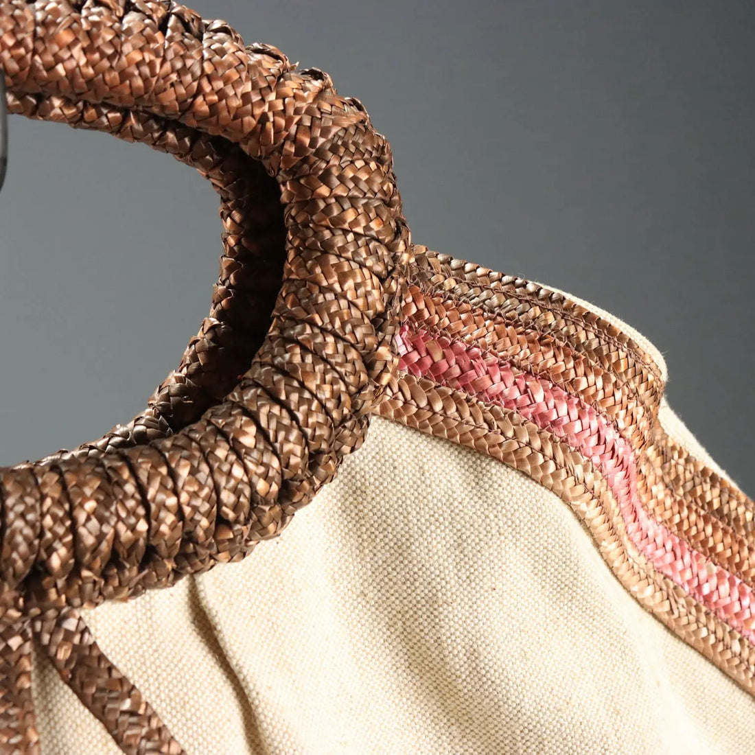 Hemp and Raffia Handbag 1970s-1980s