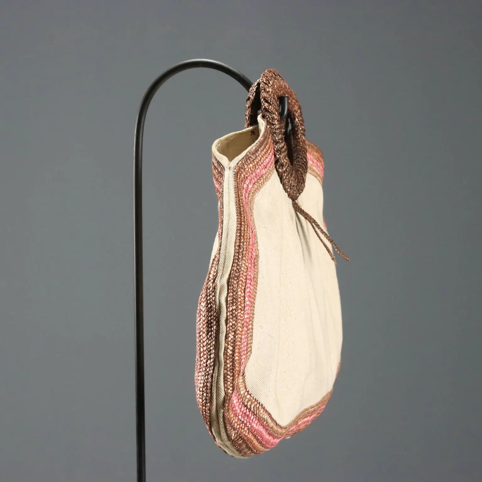 Hemp and Raffia Handbag 1970s-1980s