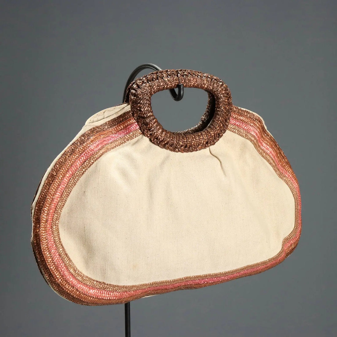 Hemp and Raffia Handbag 1970s-1980s