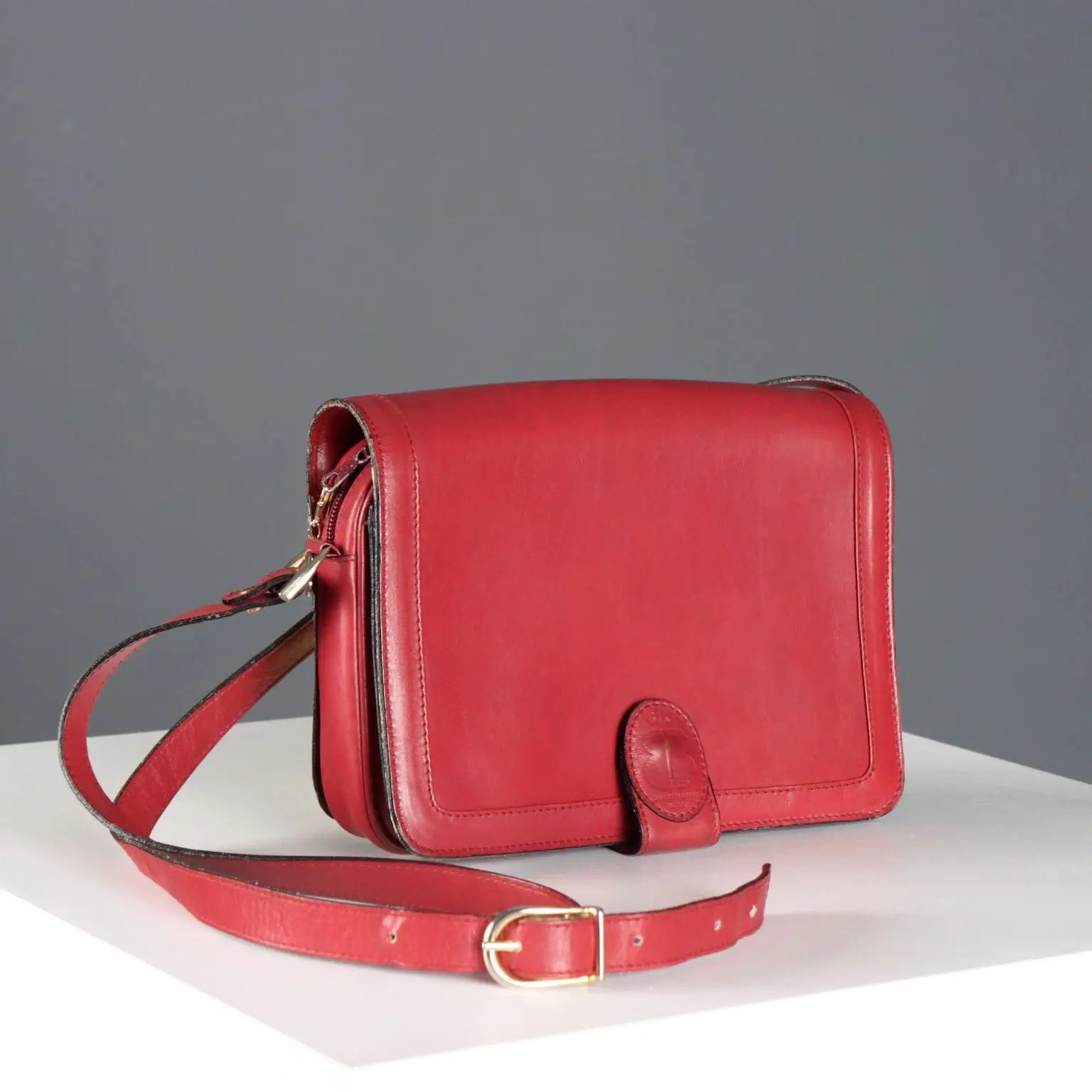 70s/'80s Red Leather Bag by Biki