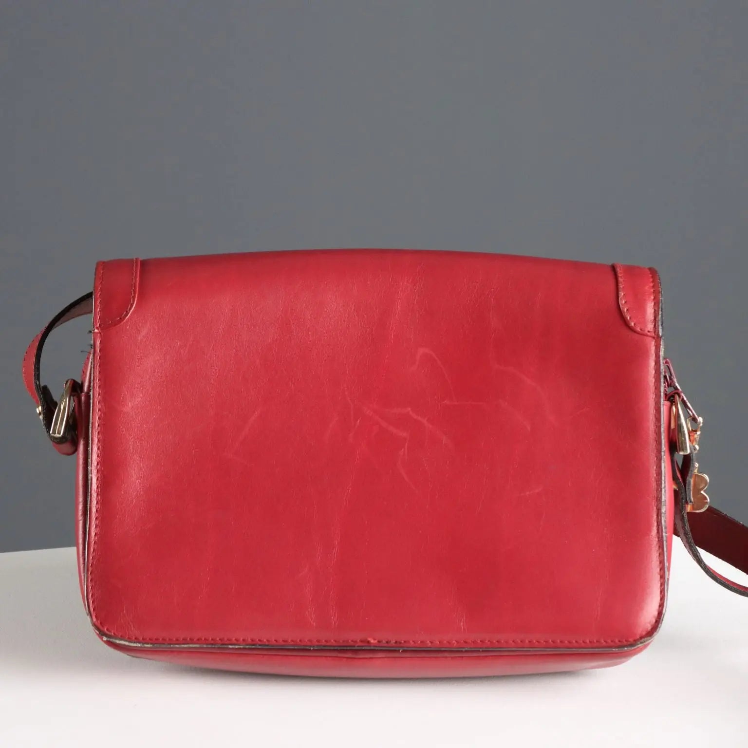 70s/'80s Red Leather Bag by Biki