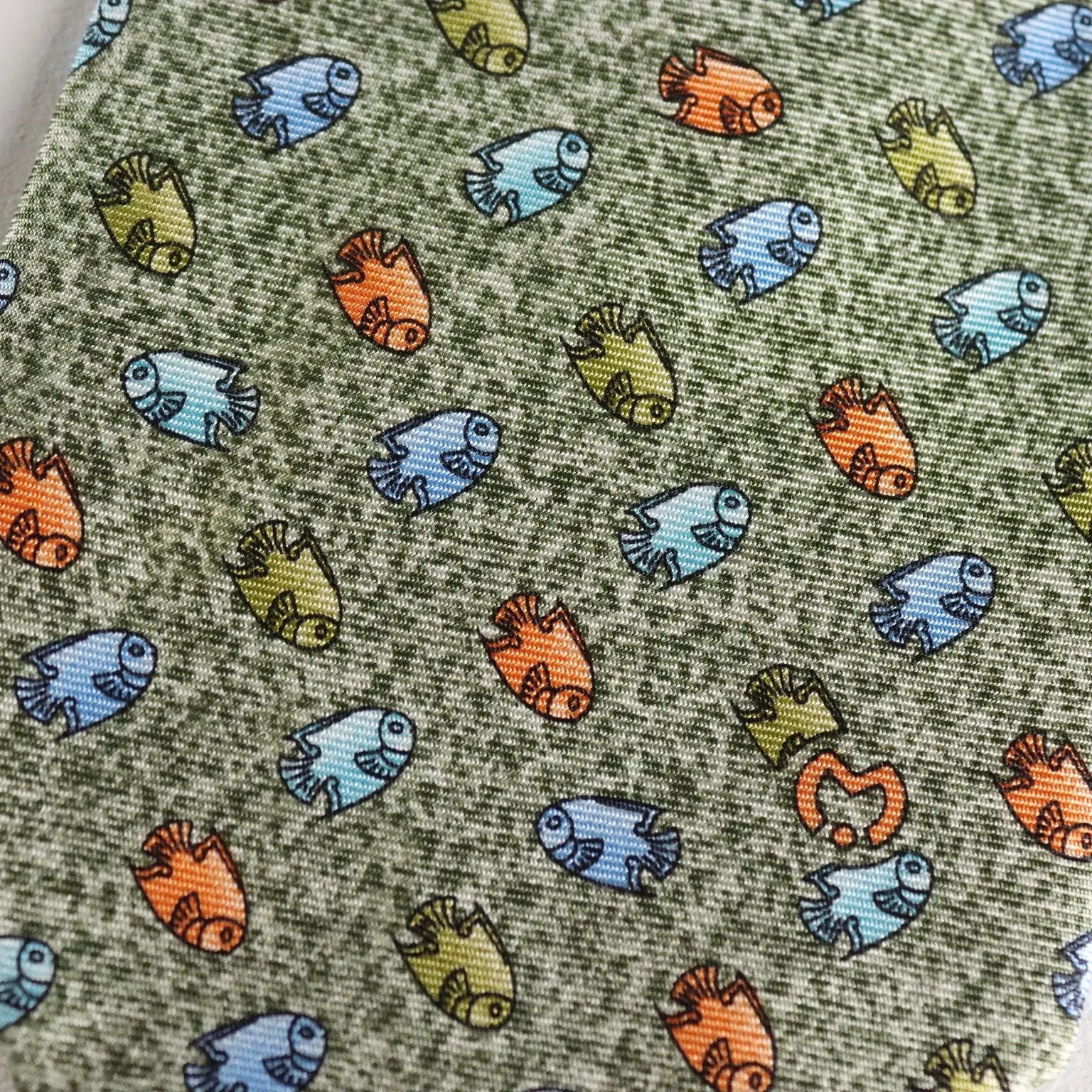 Mila Schön Vintage Ties Silk Sea Theme Germany 1980s-1990s