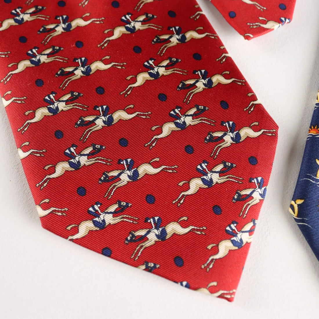 Vintage Ties Longchamp Coloured Silk France 1990s
