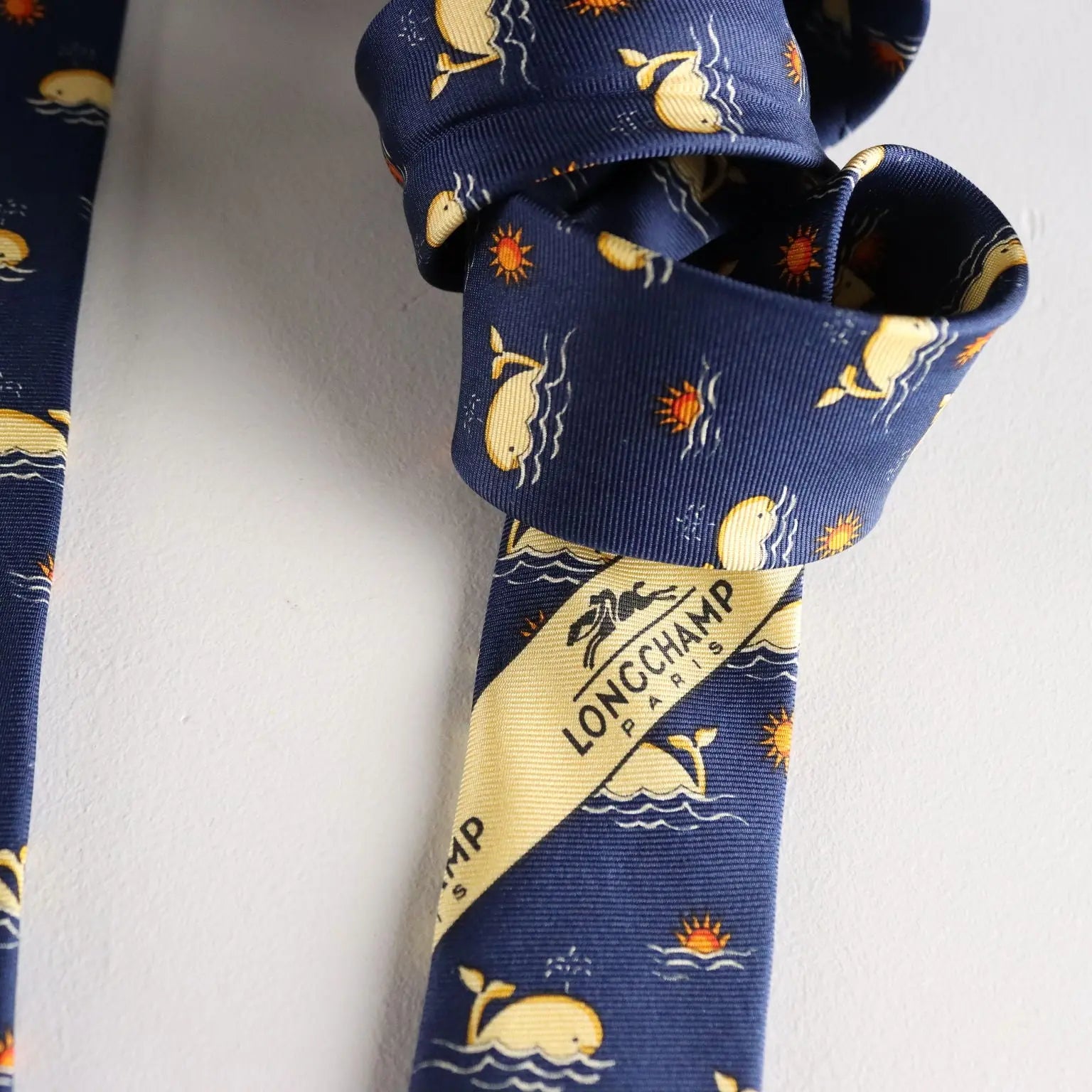 Vintage Ties Longchamp Coloured Silk France 1990s