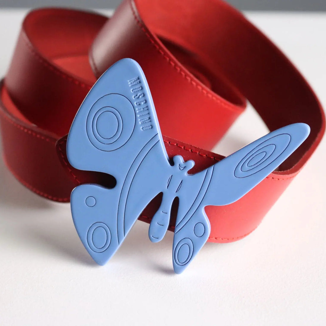 Moschino Vintage Belt Red Leather Italy 1980s-1990s