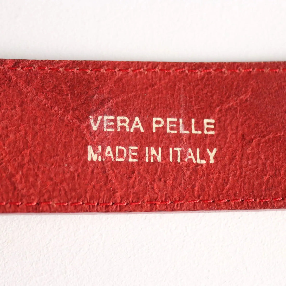 Moschino Vintage Belt Red Leather Italy 1980s-1990s