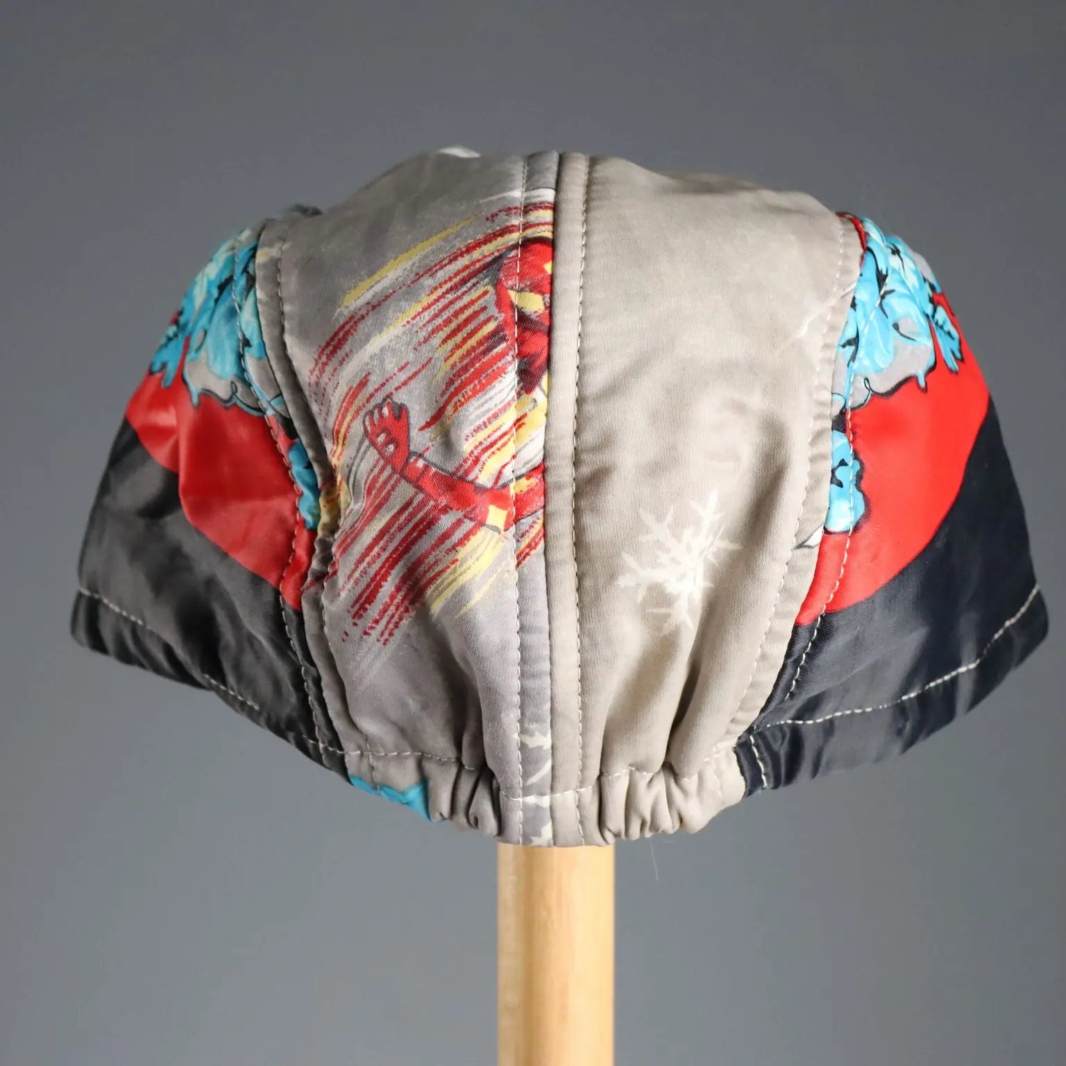Versace Sport Patchwork Cap Nylon UK Size 6 7/8 Italy 1990s