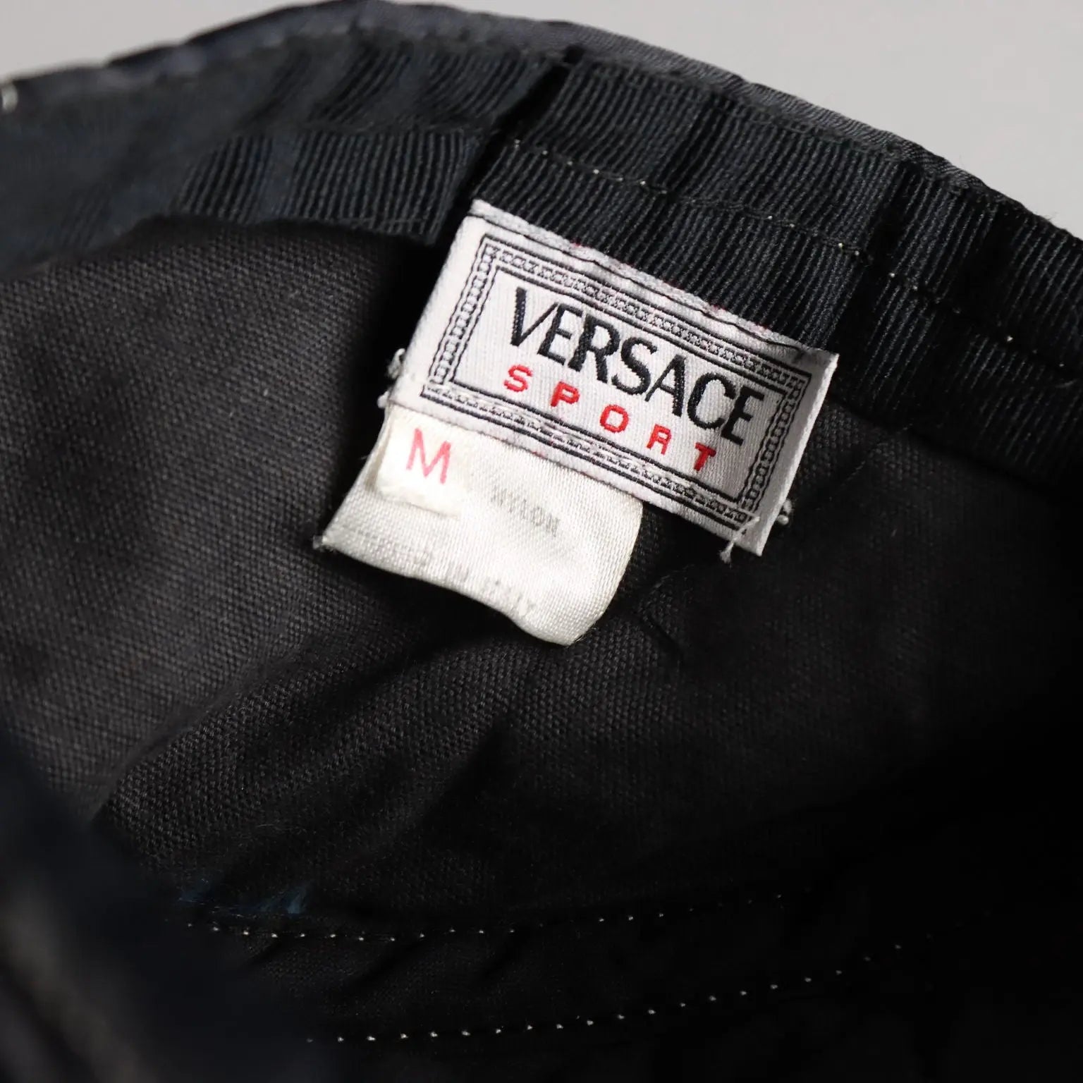 Versace Sport Patchwork Cap Nylon UK Size 6 7/8 Italy 1990s