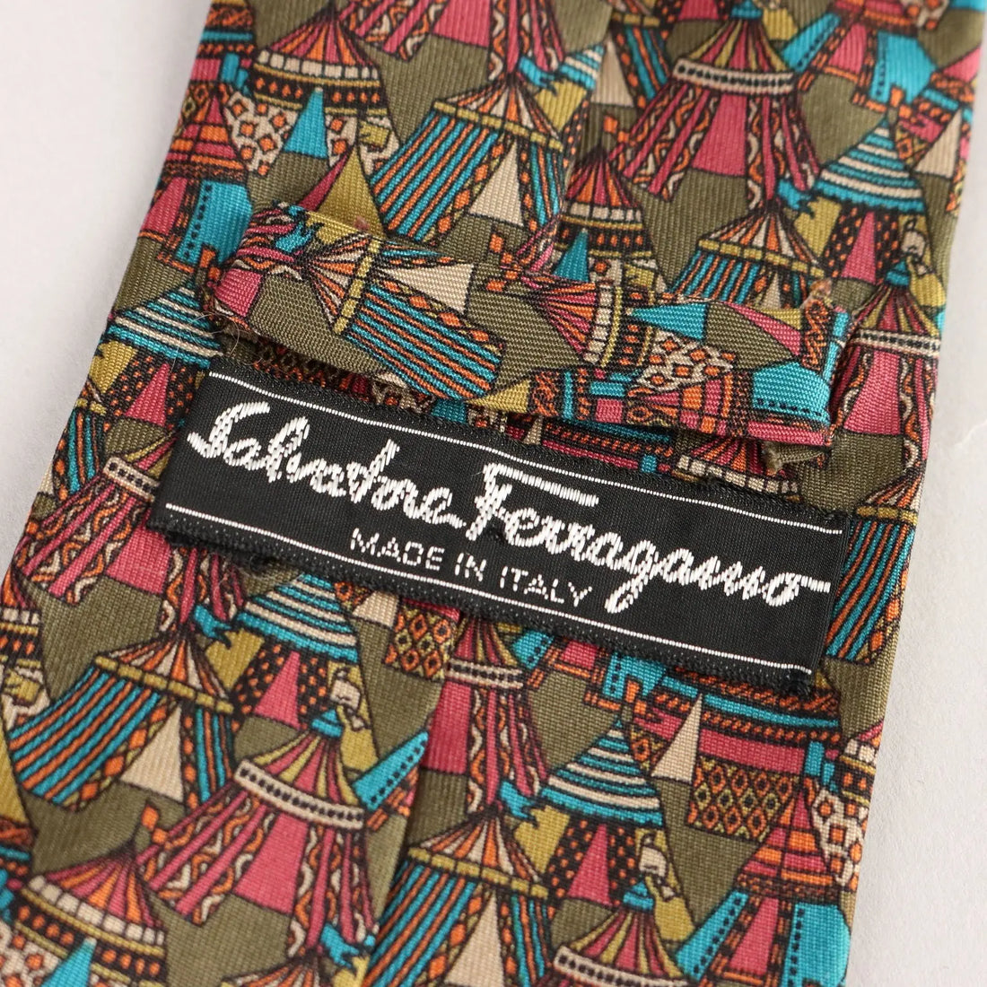 Ferragamo Vintage Tie Silk Drawings Italy | Clothing & House Linens | Vintage