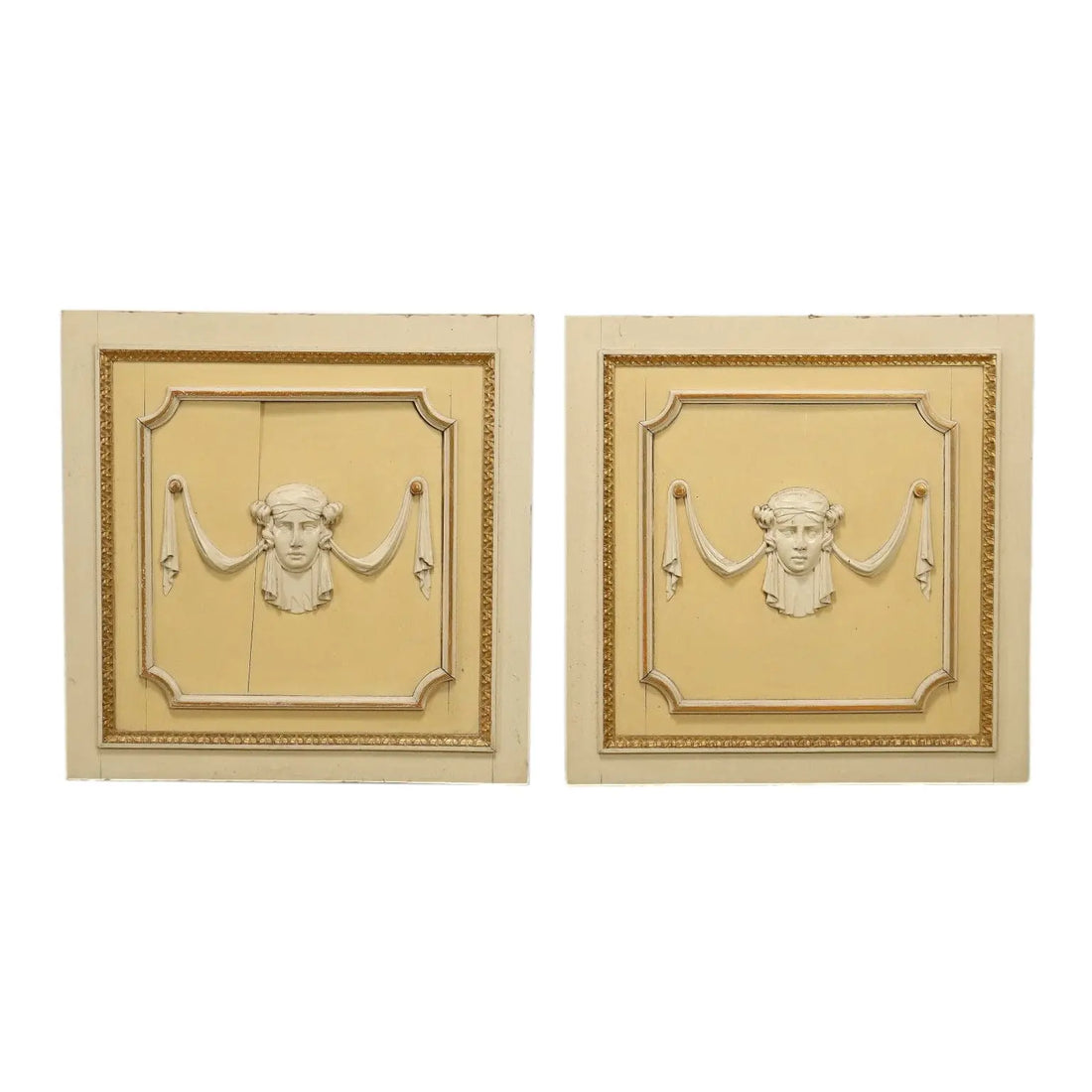 Antique Panels Neoclassical Style Decorations Poplar XIX Century - Italy, Late XIX - Early XX Century | Antiques | Wainscoting & Leather