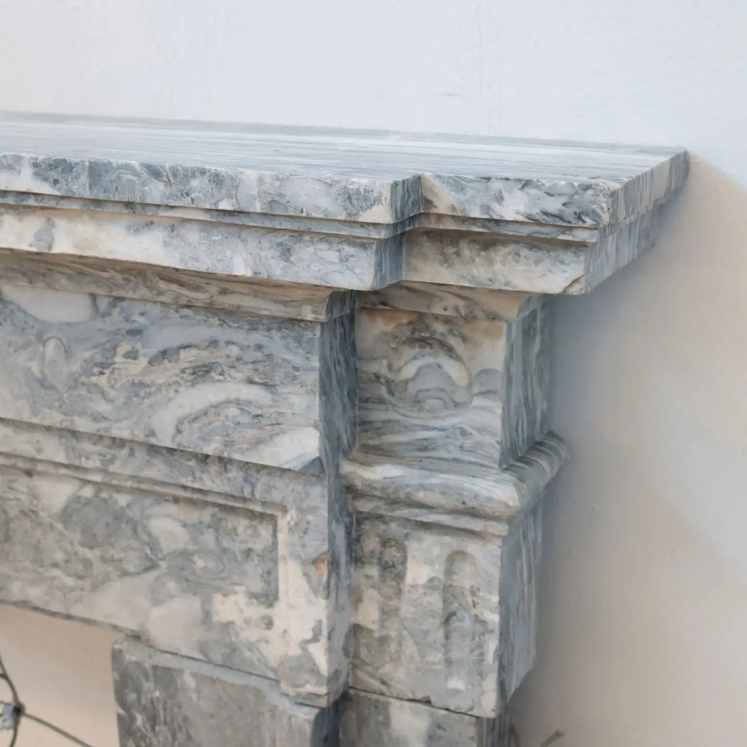 Tuscan Neoclassical Marble Fireplace - Antique Stones