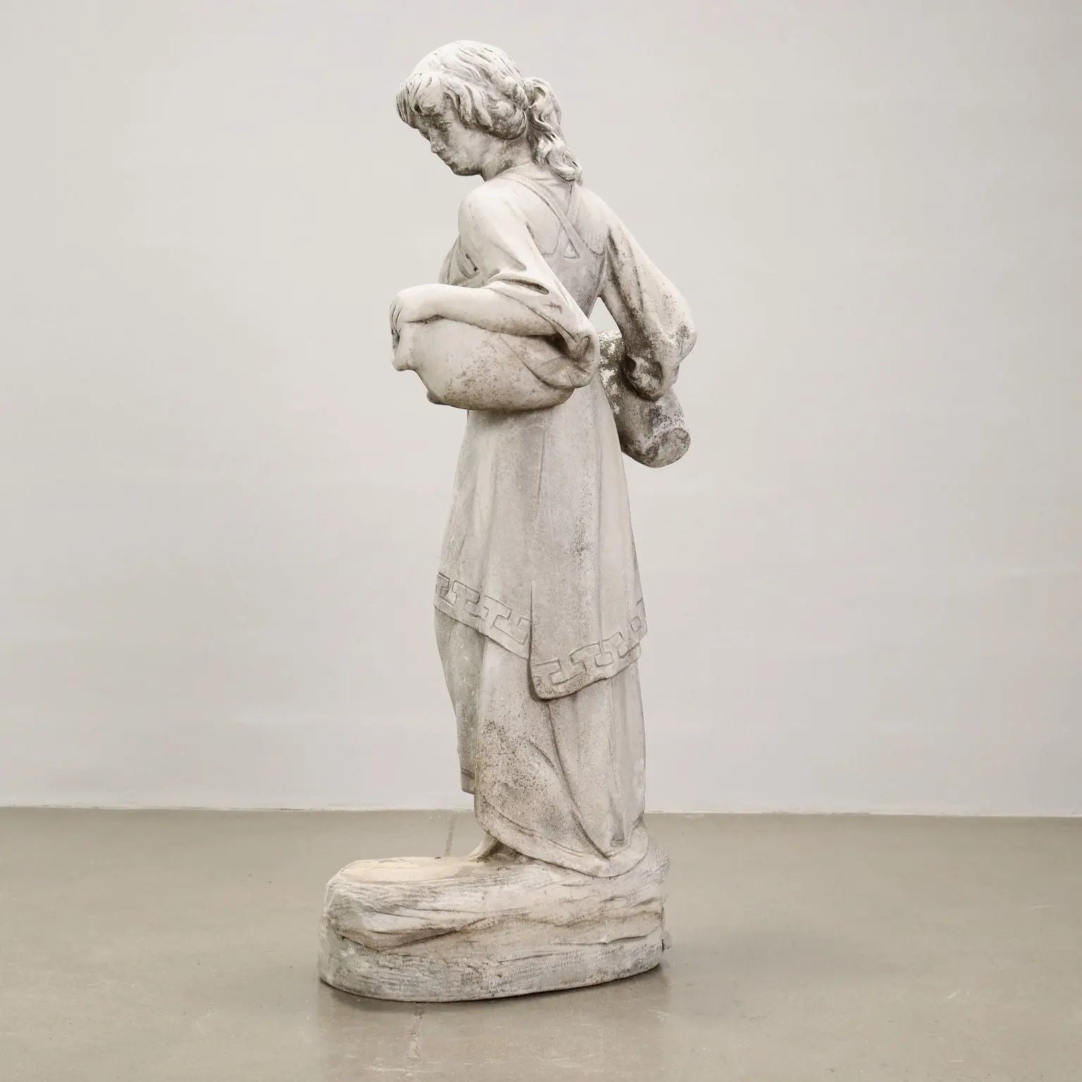 Ancient Female Sculpture with Jars Gravel Italy '900 Statue - Italy Early 20th century | Antiques | Stones Irons & Garden Furnishings