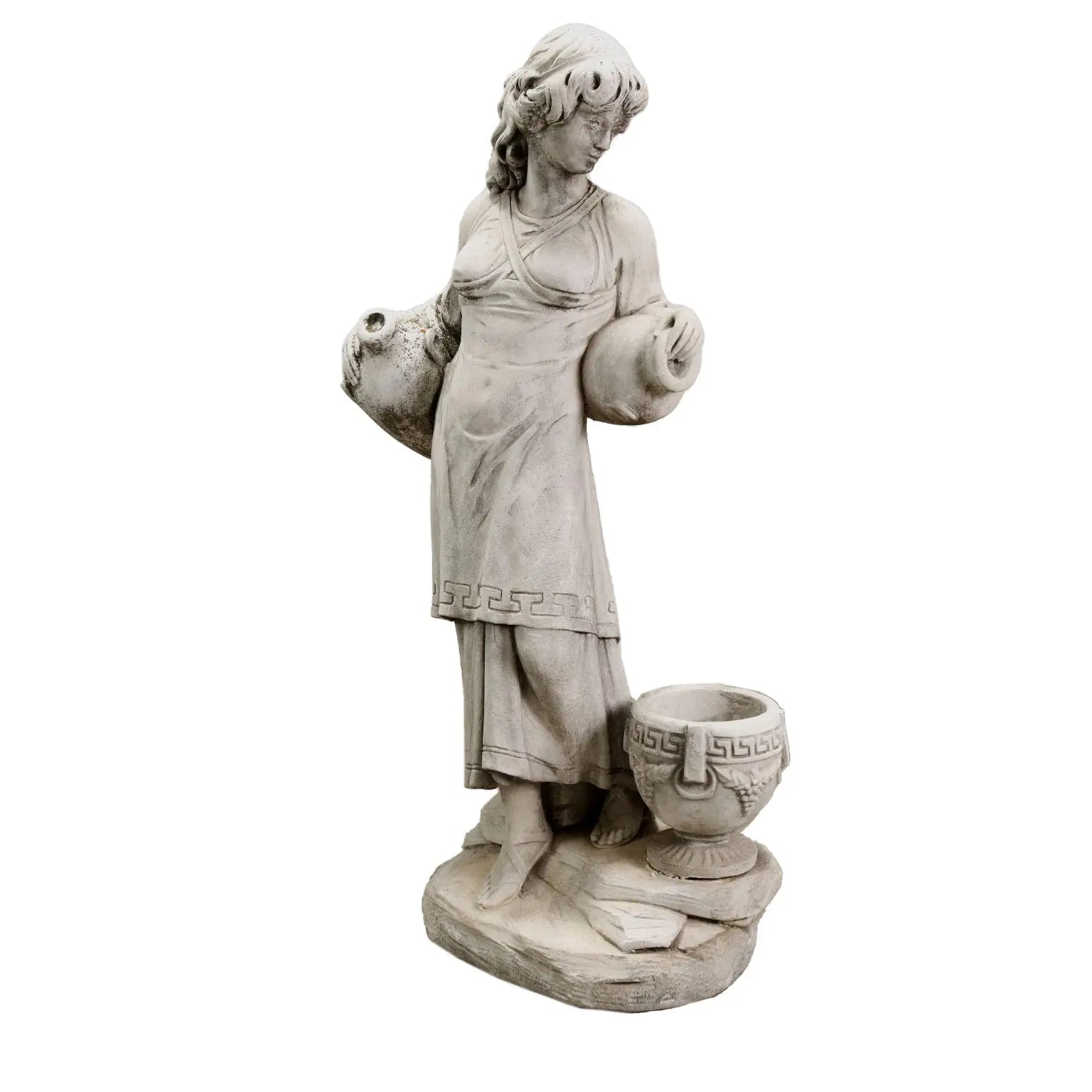 Ancient Female Sculpture with Jars Gravel Italy '900 Statue - Italy Early 20th century | Antiques | Stones Irons & Garden Furnishings