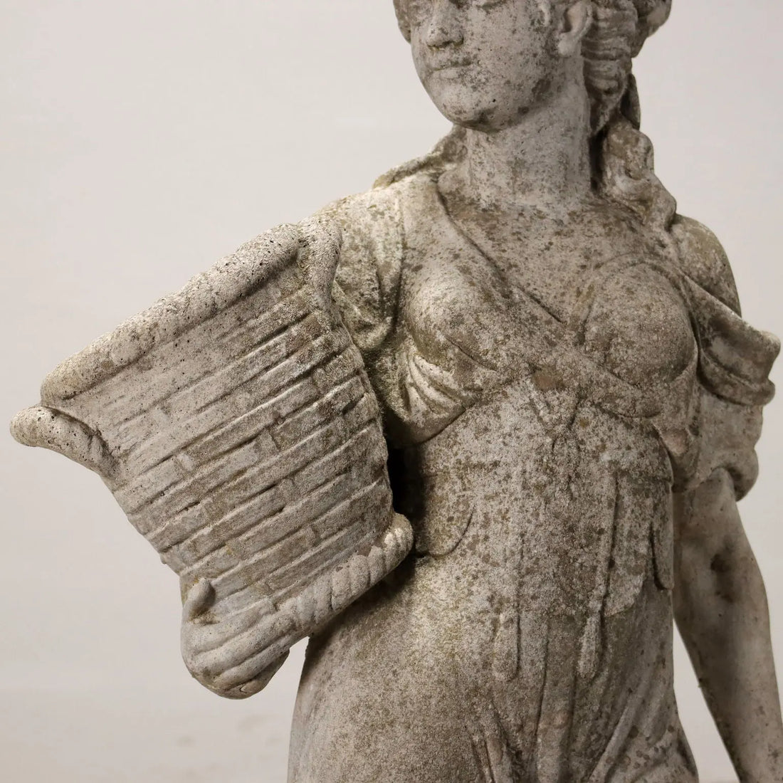 Peasant Woman Garden Statue in Composite Stone - Italy 20th Century