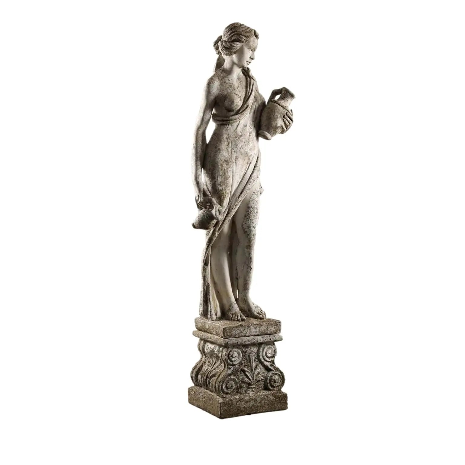 Antique Garden Sculpture Female Figure Stone Italy XX Century - Italy, Early XX Century | Antiques | Stones Irons & Garden Furnishings