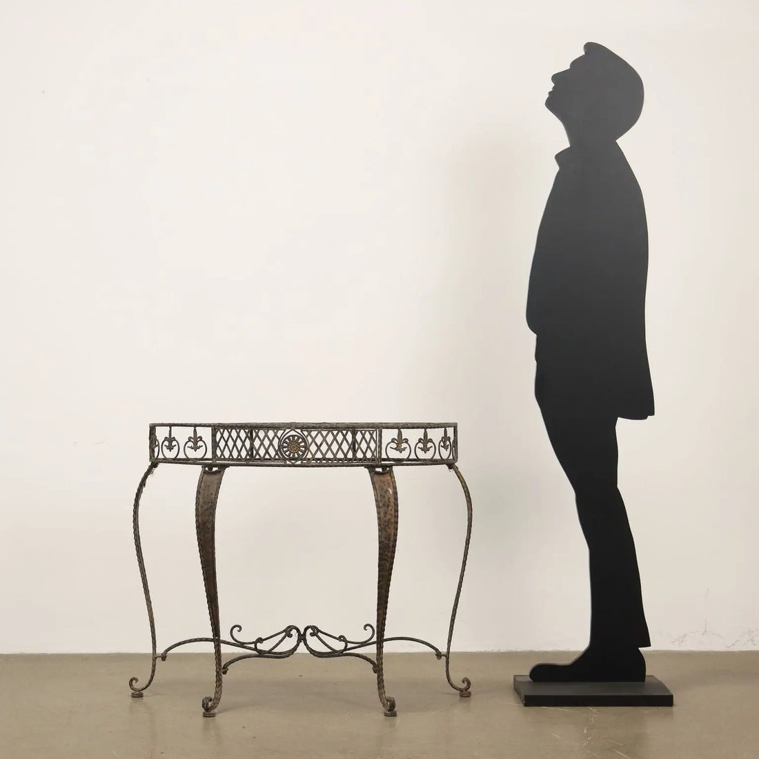 Antique Console Painted Iron Sheeth Metal Decorations XX Century - Italy, XX Century | Antiques | Stones Irons & Garden Furnishings