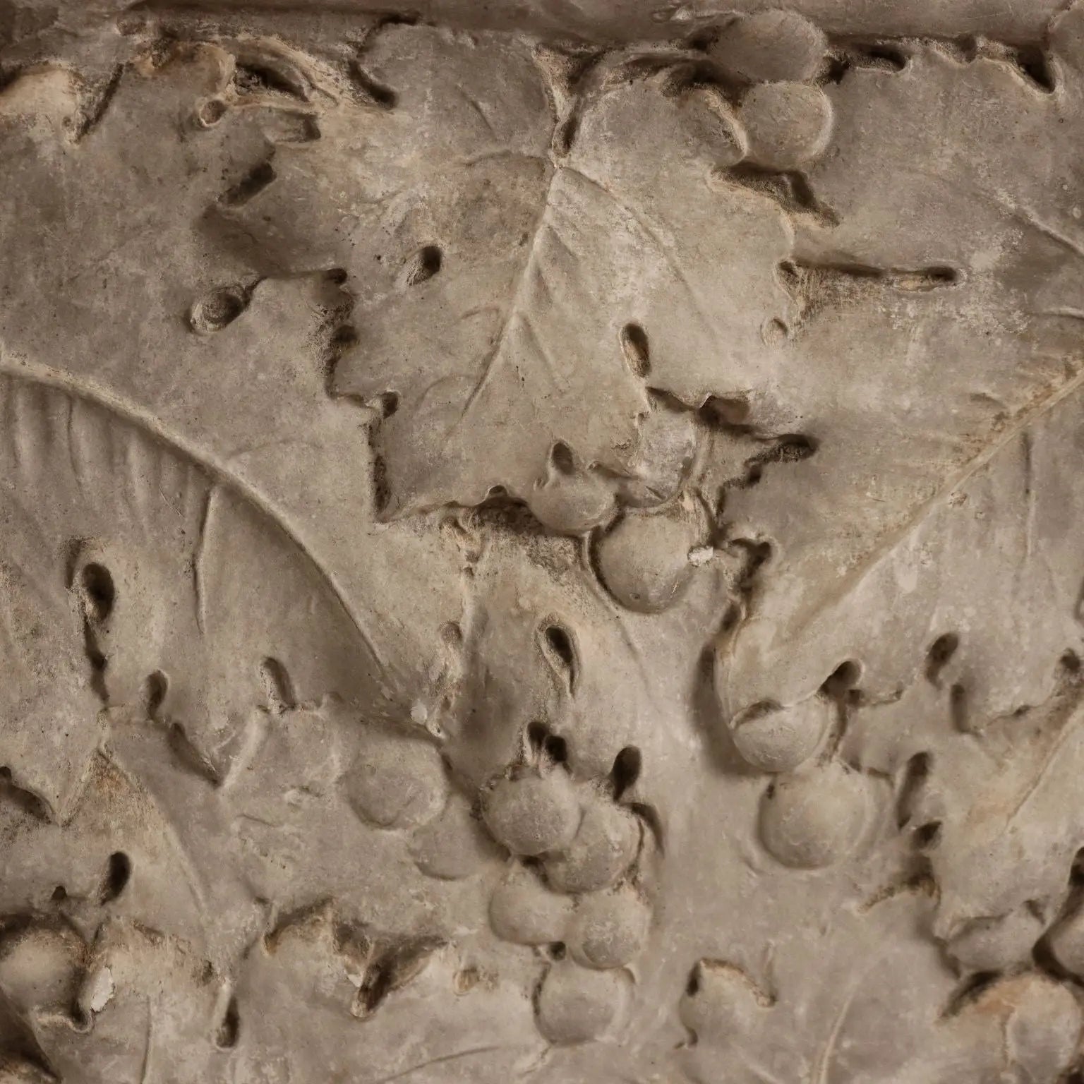 Antique Vase Plaster Grape Decorations Italy XIX Century - Italy | Antiques | Stones Irons & Garden Furnishings