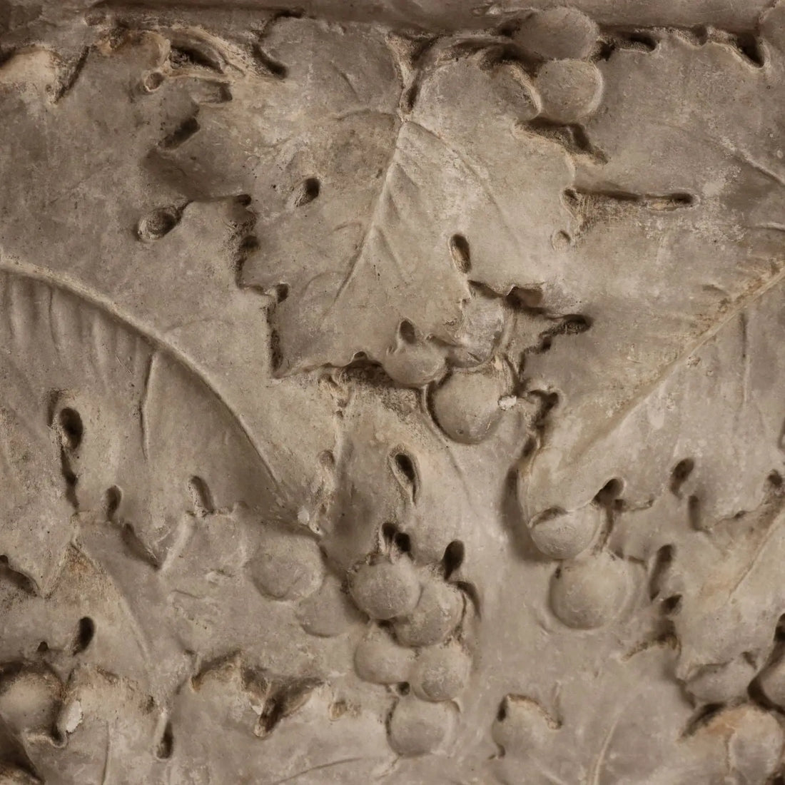 Antique Vase Plaster Grape Decorations Italy XIX Century - Italy | Antiques | Stones Irons & Garden Furnishings