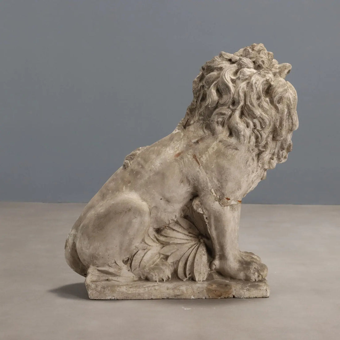 Antique Sculpture Plaster Lion Italy XIX Century Original - Italy, XIX Century | Antiques | Stones Irons & Garden Furnishings