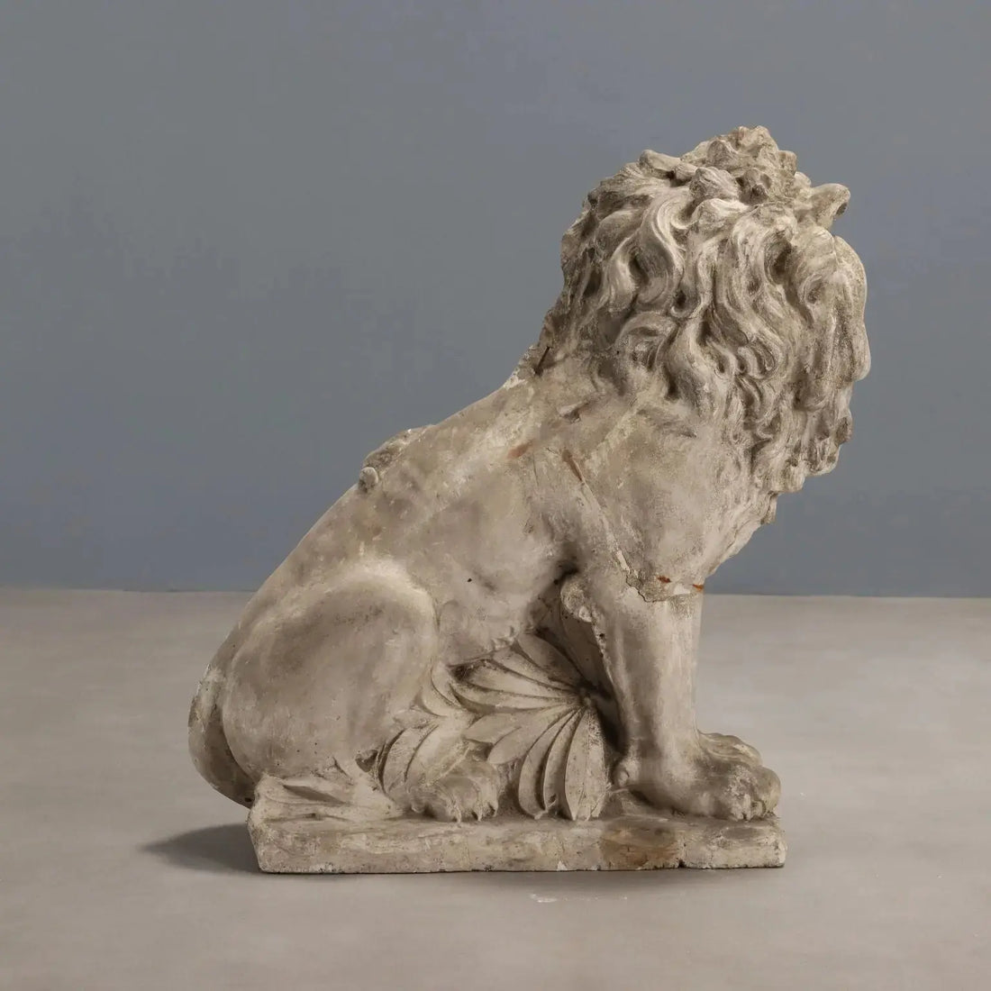Antique Sculpture Plaster Lion Italy XIX Century Original - Italy, XIX Century | Antiques | Stones Irons & Garden Furnishings