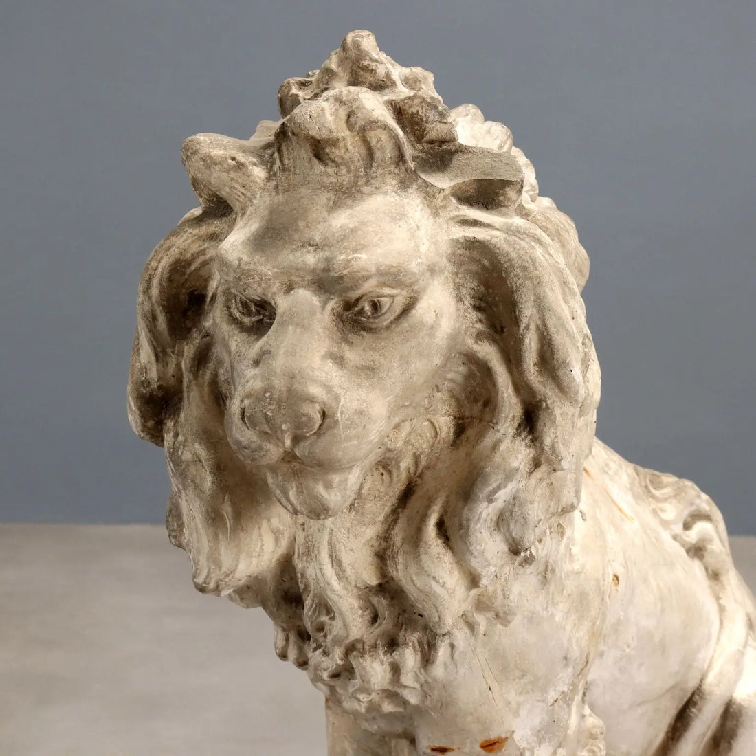 Antique Sculpture Plaster Lion Italy XIX Century Original - Italy, XIX Century | Antiques | Stones Irons & Garden Furnishings