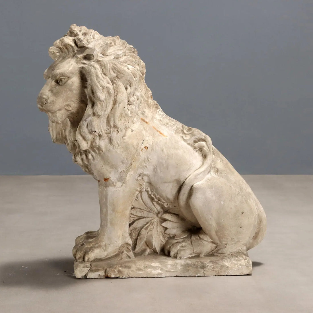 Antique Sculpture Plaster Lion Italy XIX Century Original - Italy, XIX Century | Antiques | Stones Irons & Garden Furnishings